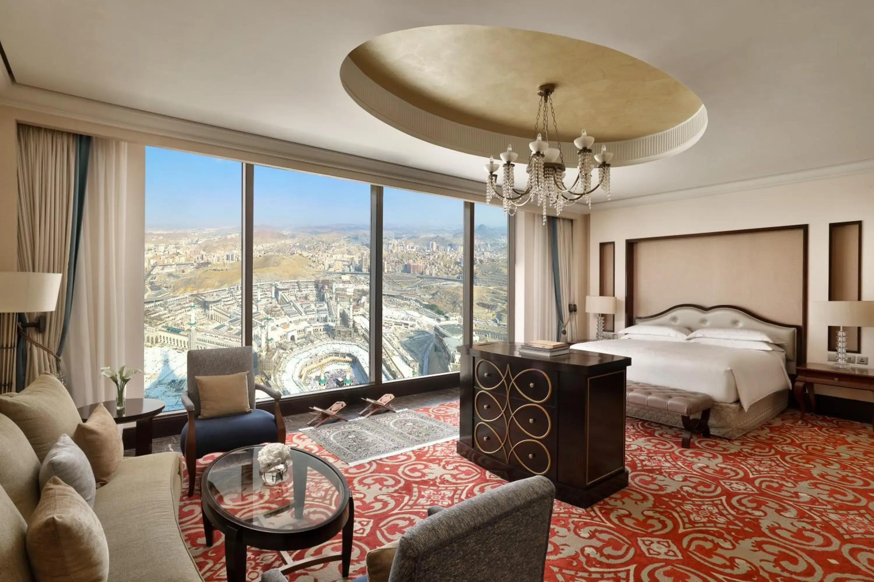 Bedroom, Bed in Makkah Clock Royal Tower, A Fairmont Hotel Bedroom, Bed in Makkah Clock Royal Tower, A Fairmont Hotel