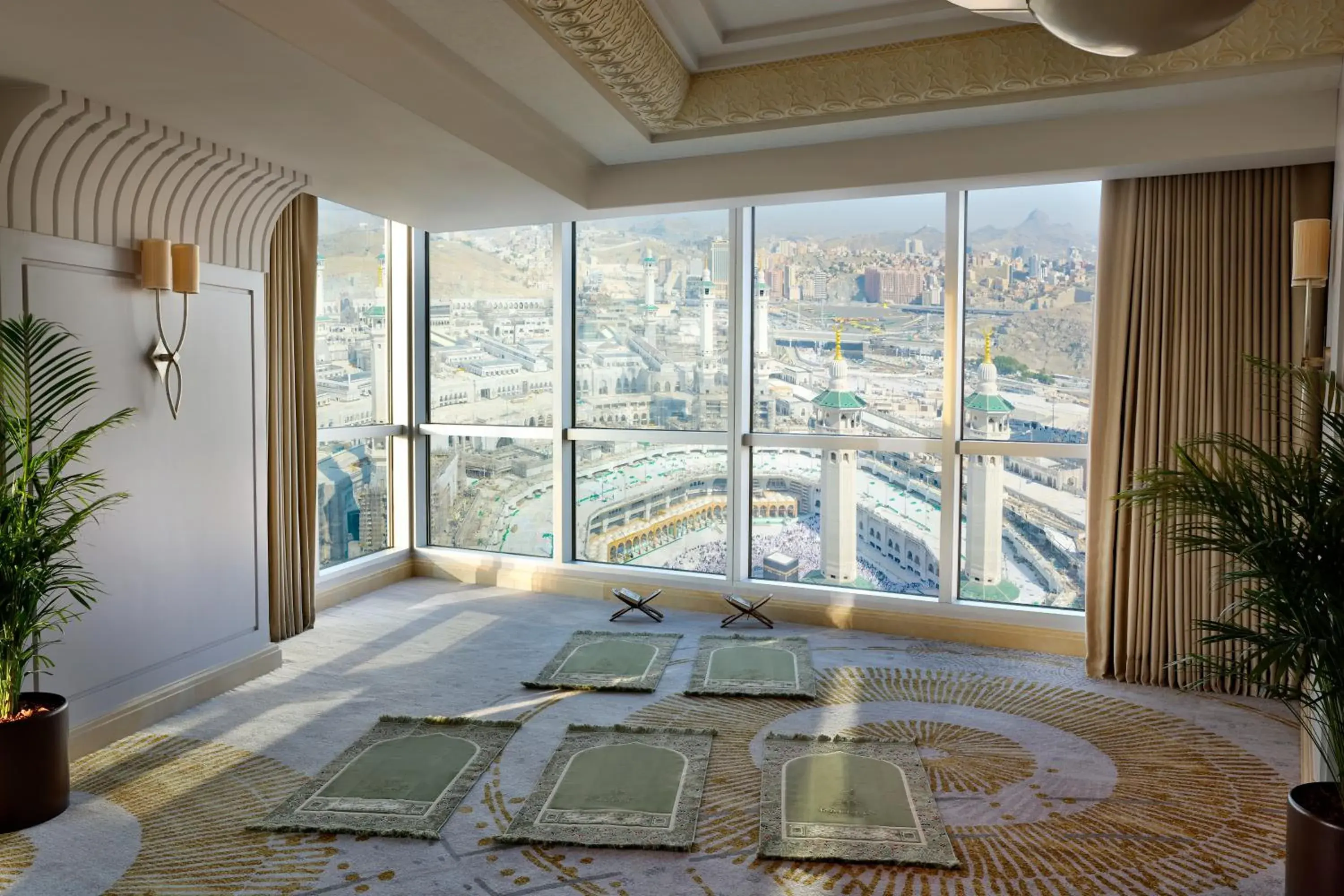 View (from property/room), Bed in Raffles Makkah Palace View (from property/room), Bed in Raffles Makkah Palace