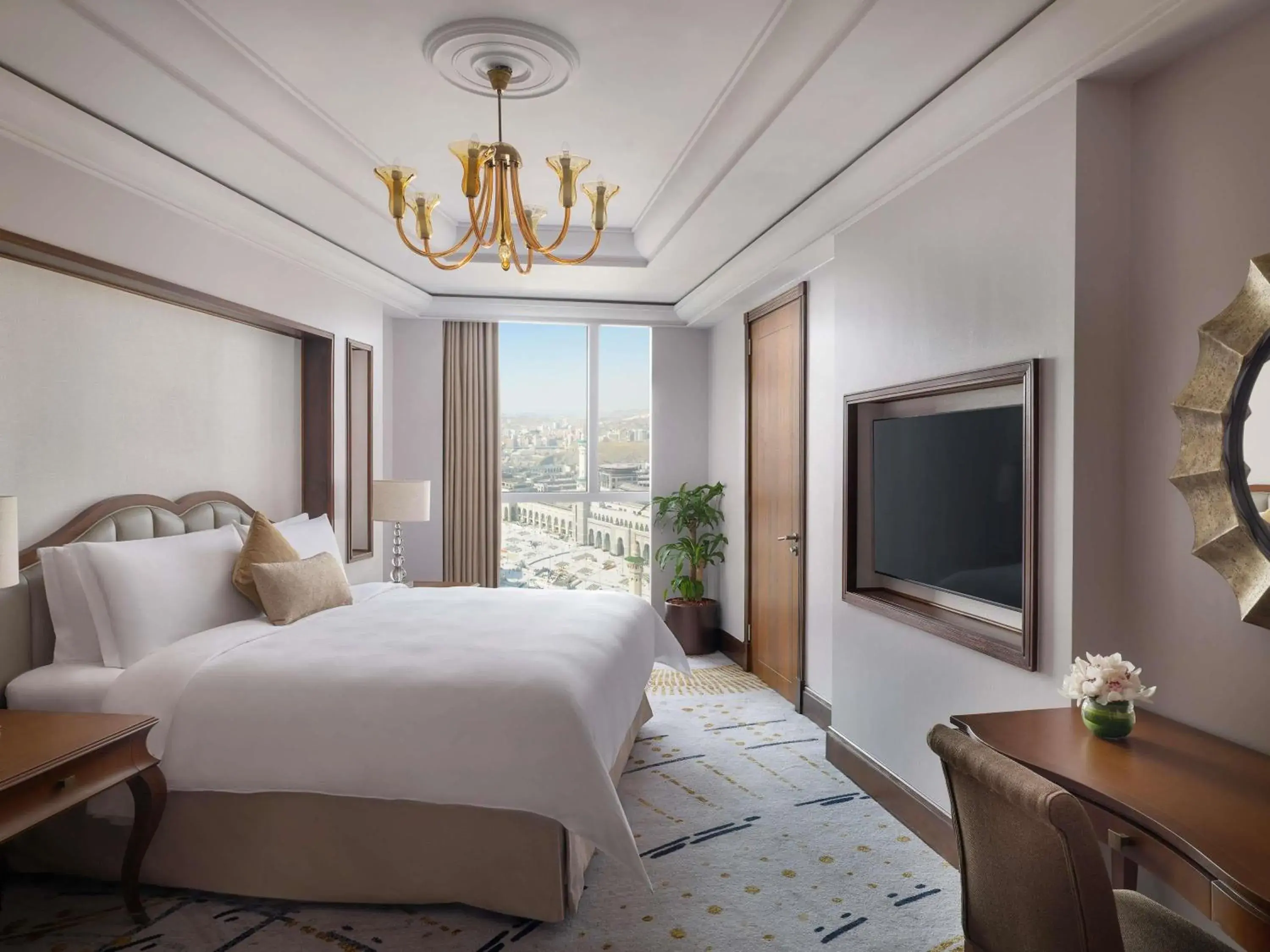 Bedroom, Bed in Raffles Makkah Palace Bedroom, Bed in Raffles Makkah Palace