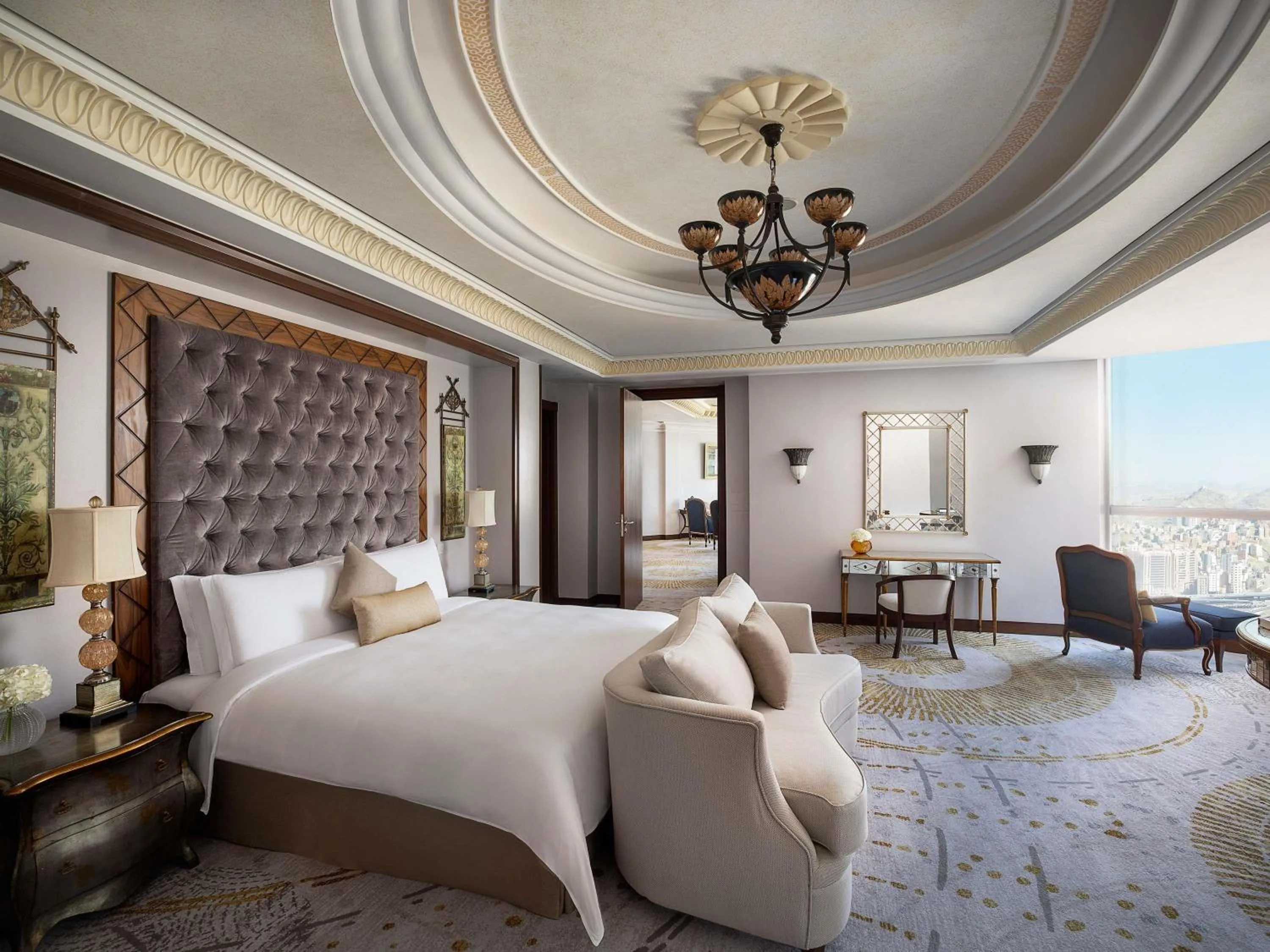 Bedroom, Bed in Raffles Makkah Palace