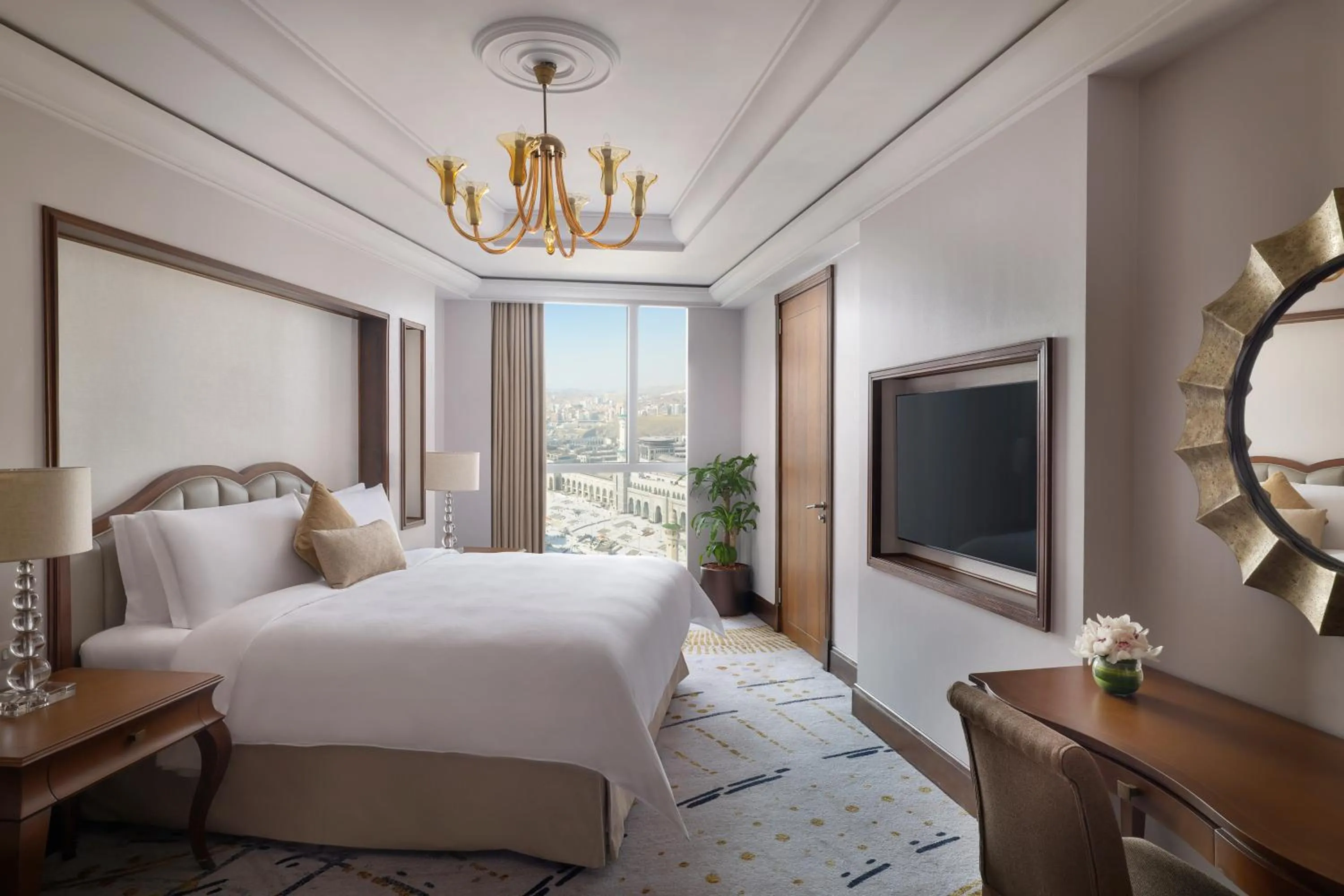 Bedroom, Bed in Raffles Makkah Palace