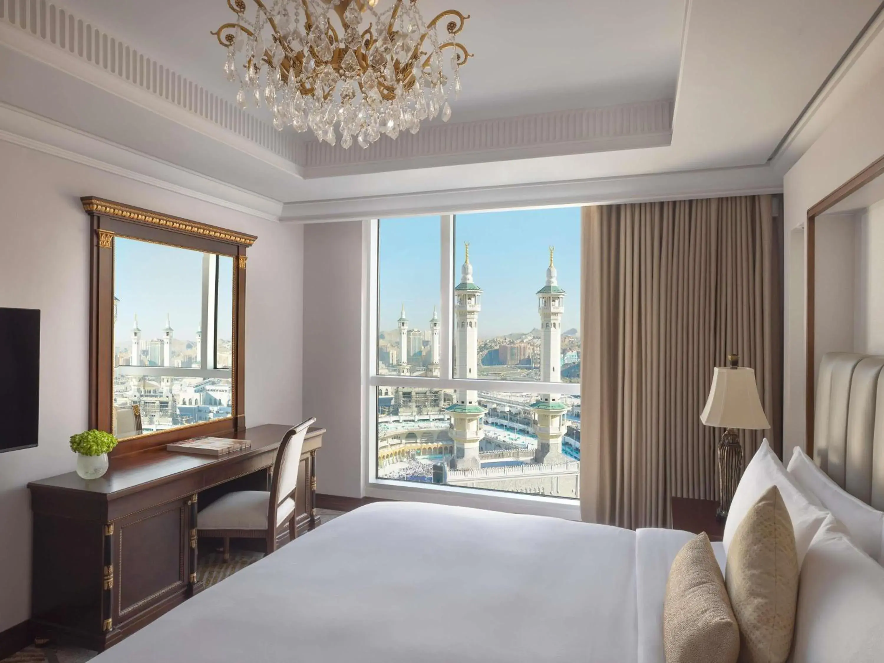 Bedroom, Bed in Raffles Makkah Palace Bedroom, Bed in Raffles Makkah Palace