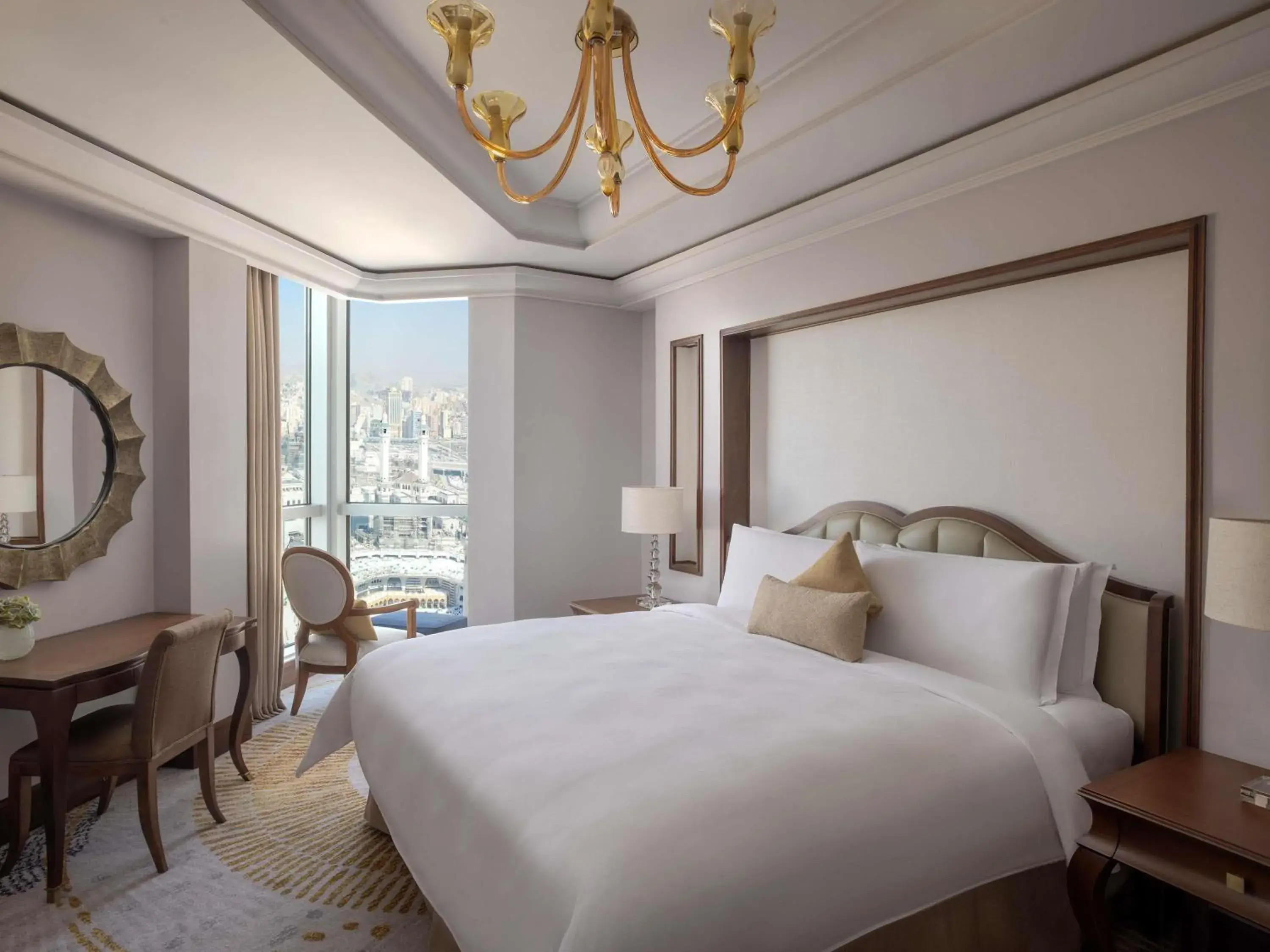 Bedroom, Bed in Raffles Makkah Palace Bedroom, Bed in Raffles Makkah Palace