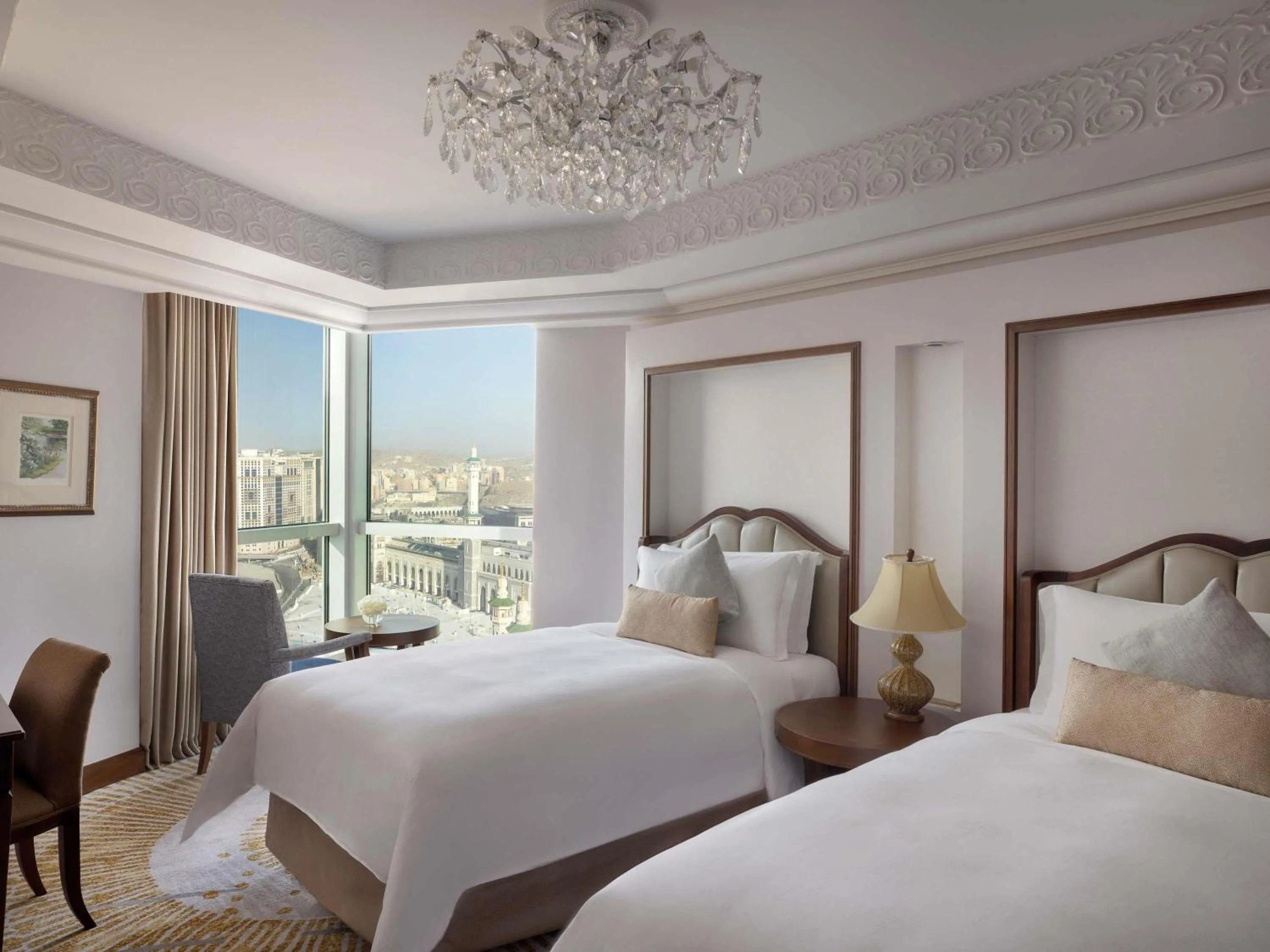 Bedroom, Bed in Raffles Makkah Palace