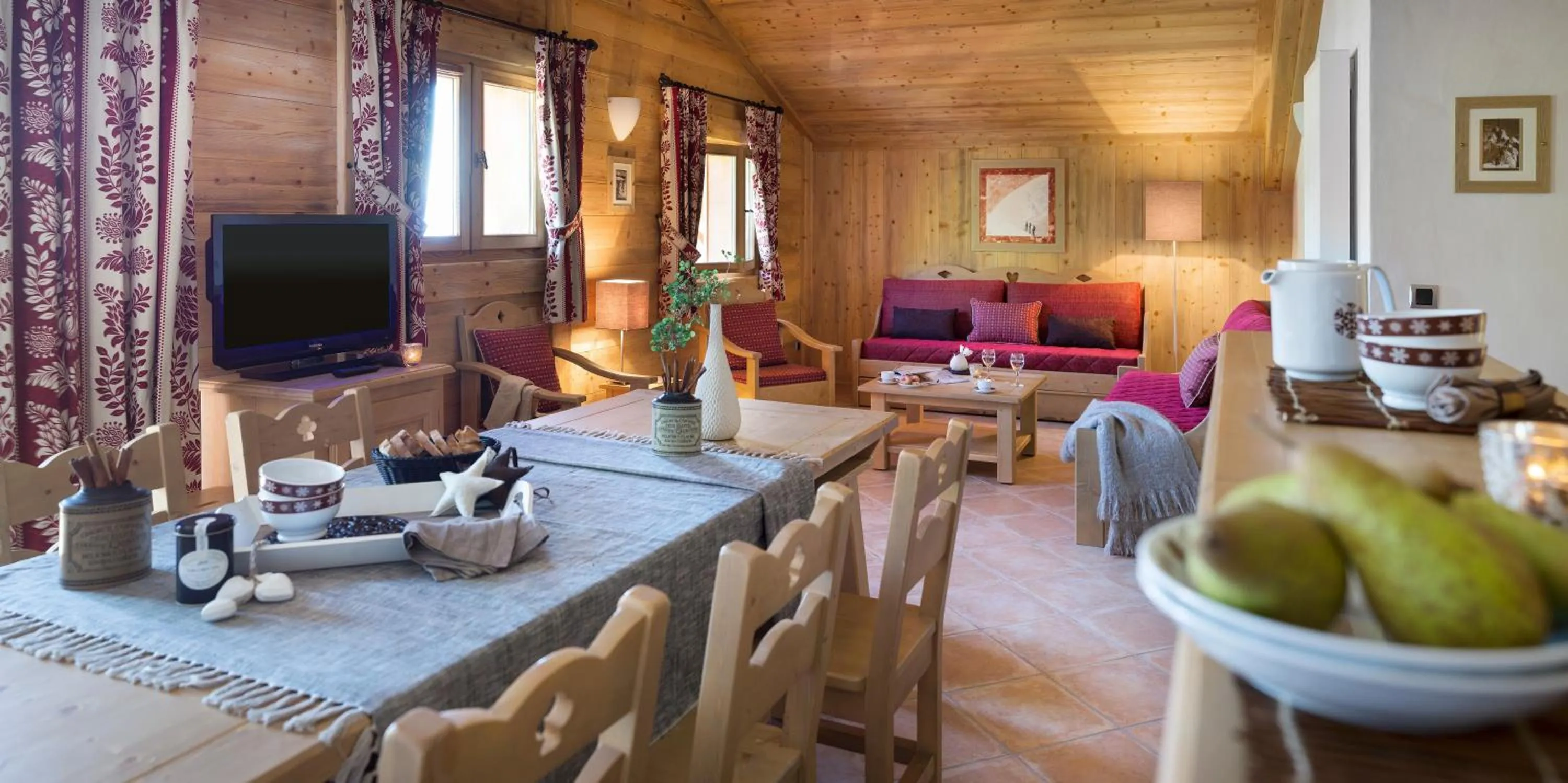 Living room in CGH Résidences & Spas Les Granges Du Soleil