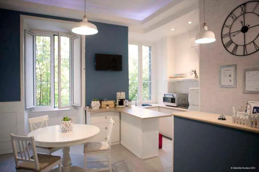 Kitchen or kitchenette in La Locanda dell'Angelo