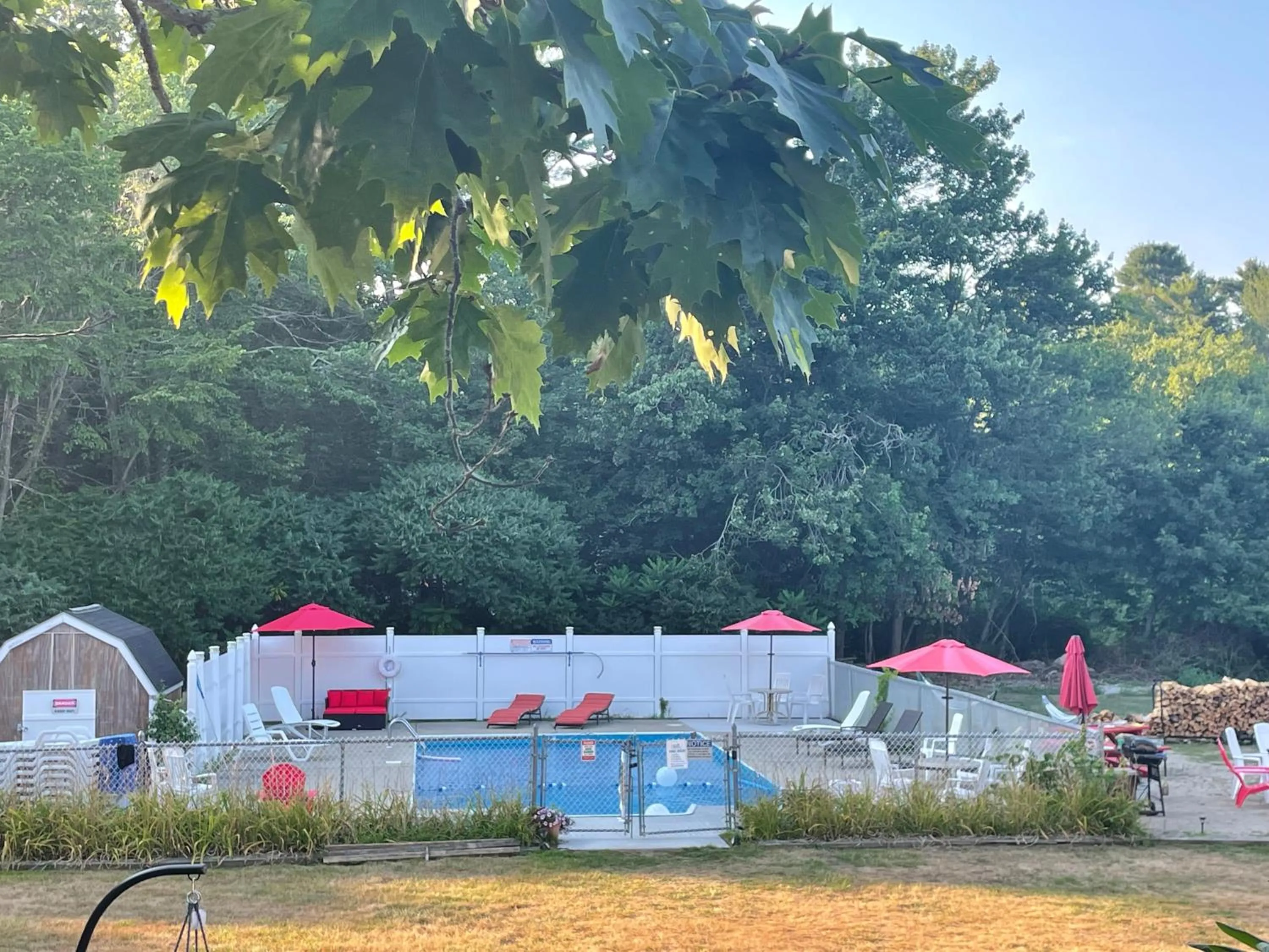 Pool view in Kennebunkport Motor Lodge