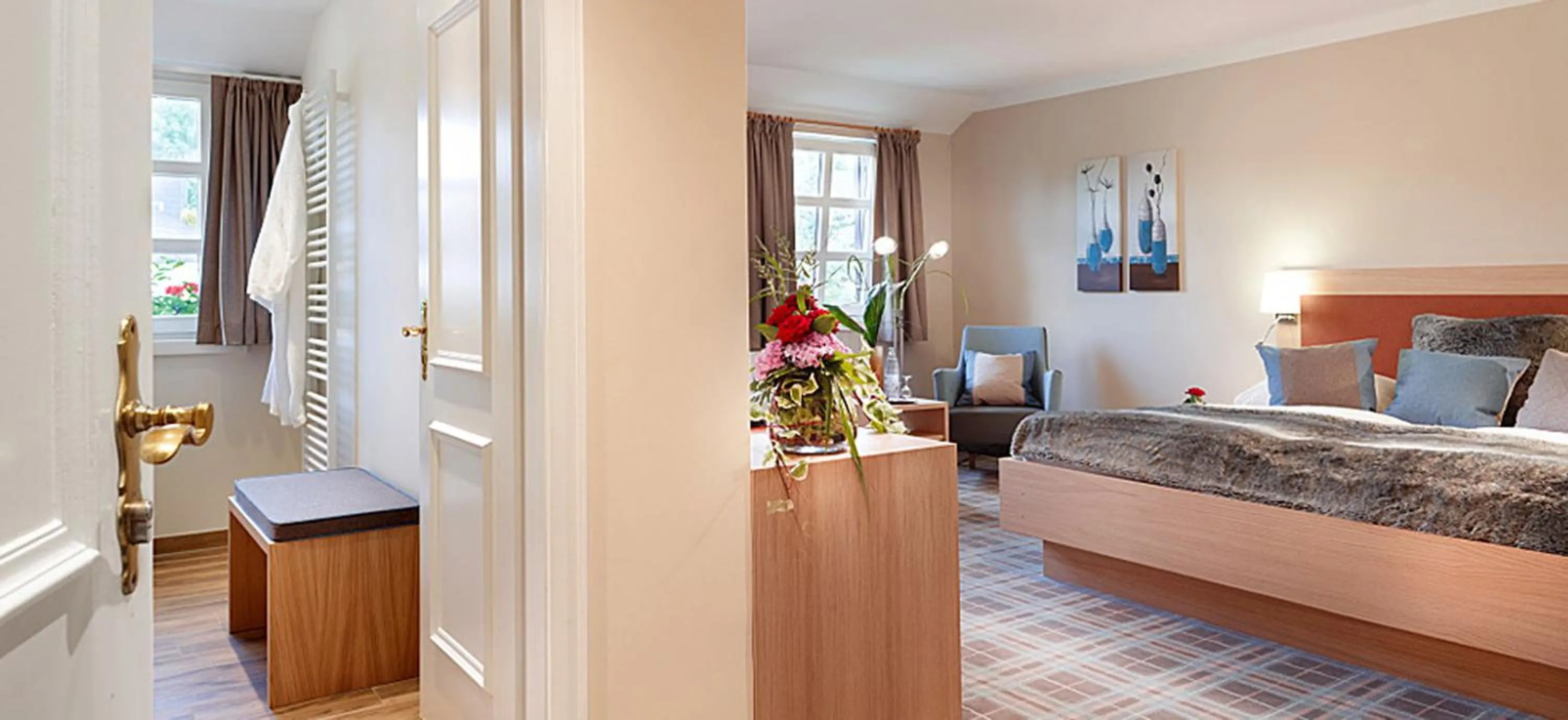 Photo of the whole room, Bed in Forellenhof