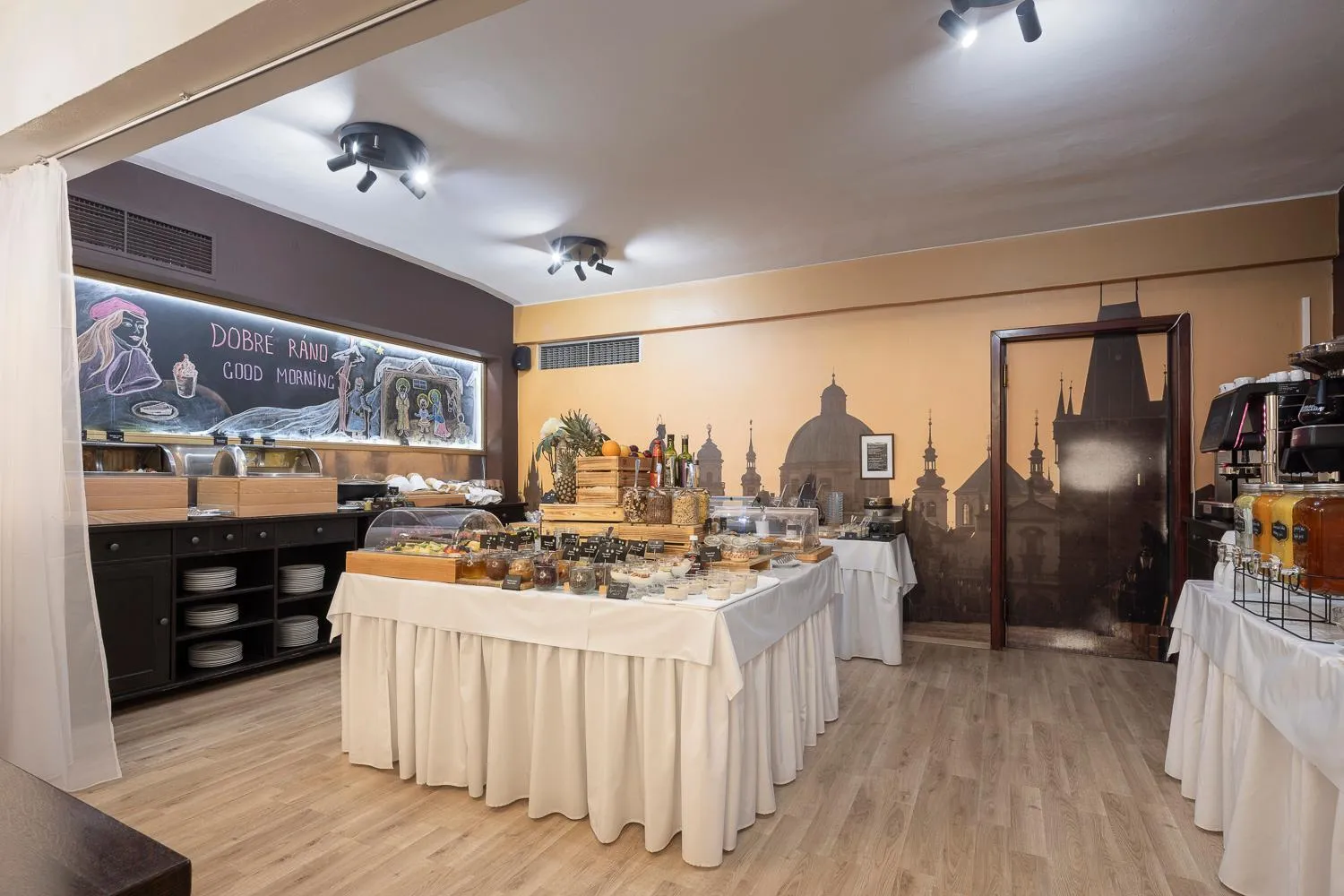 Breakfast in Pytloun Kampa Garden Hotel Prague