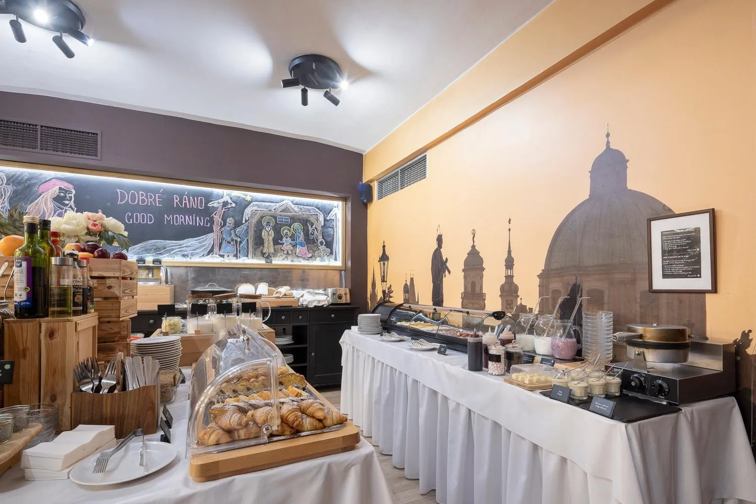 Breakfast in Pytloun Kampa Garden Hotel Prague