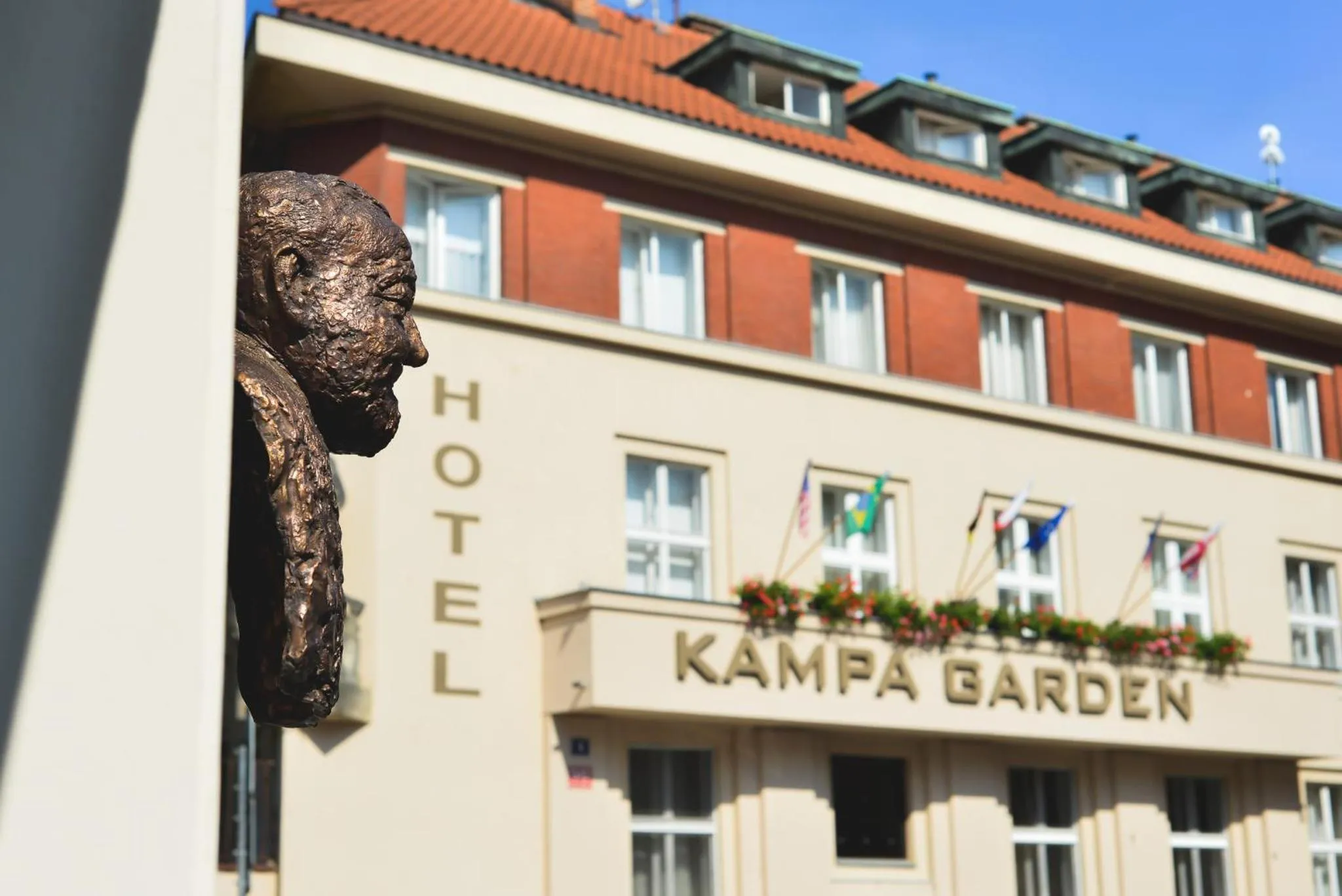 Property building in Pytloun Kampa Garden Hotel Prague