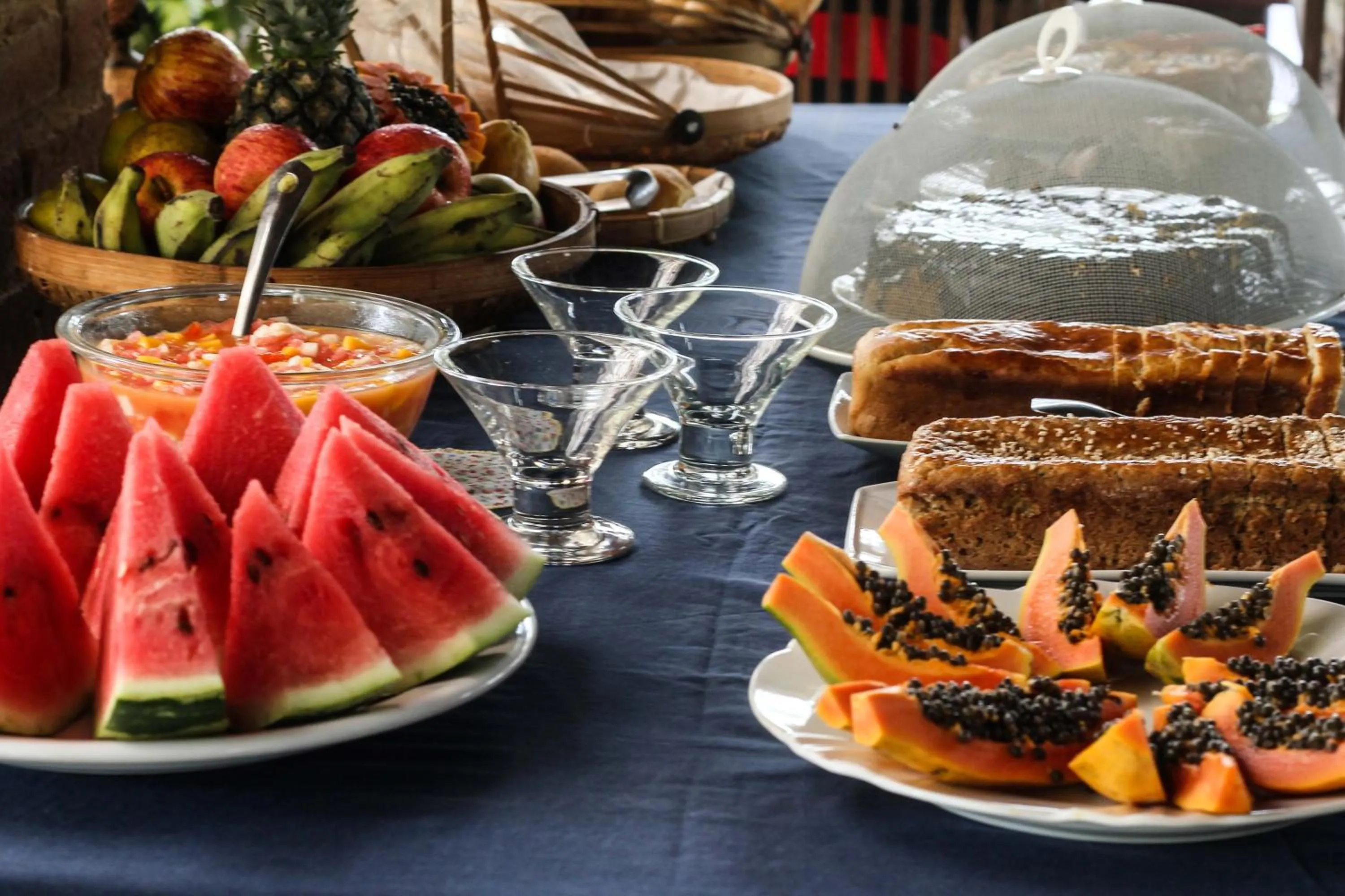 Continental breakfast in Pousada Piratas