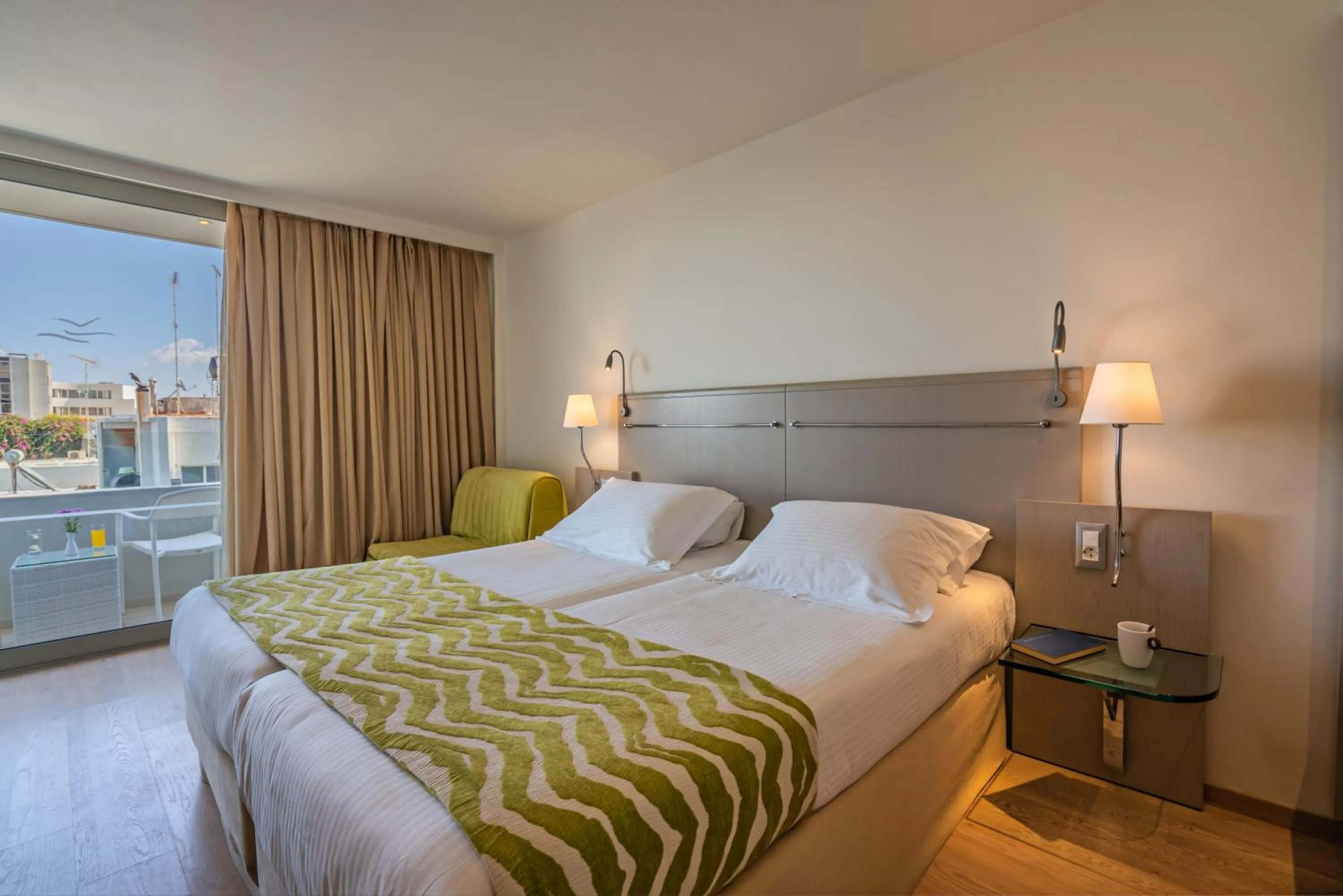 Bedroom, Bed in Kriti Beach Hotel