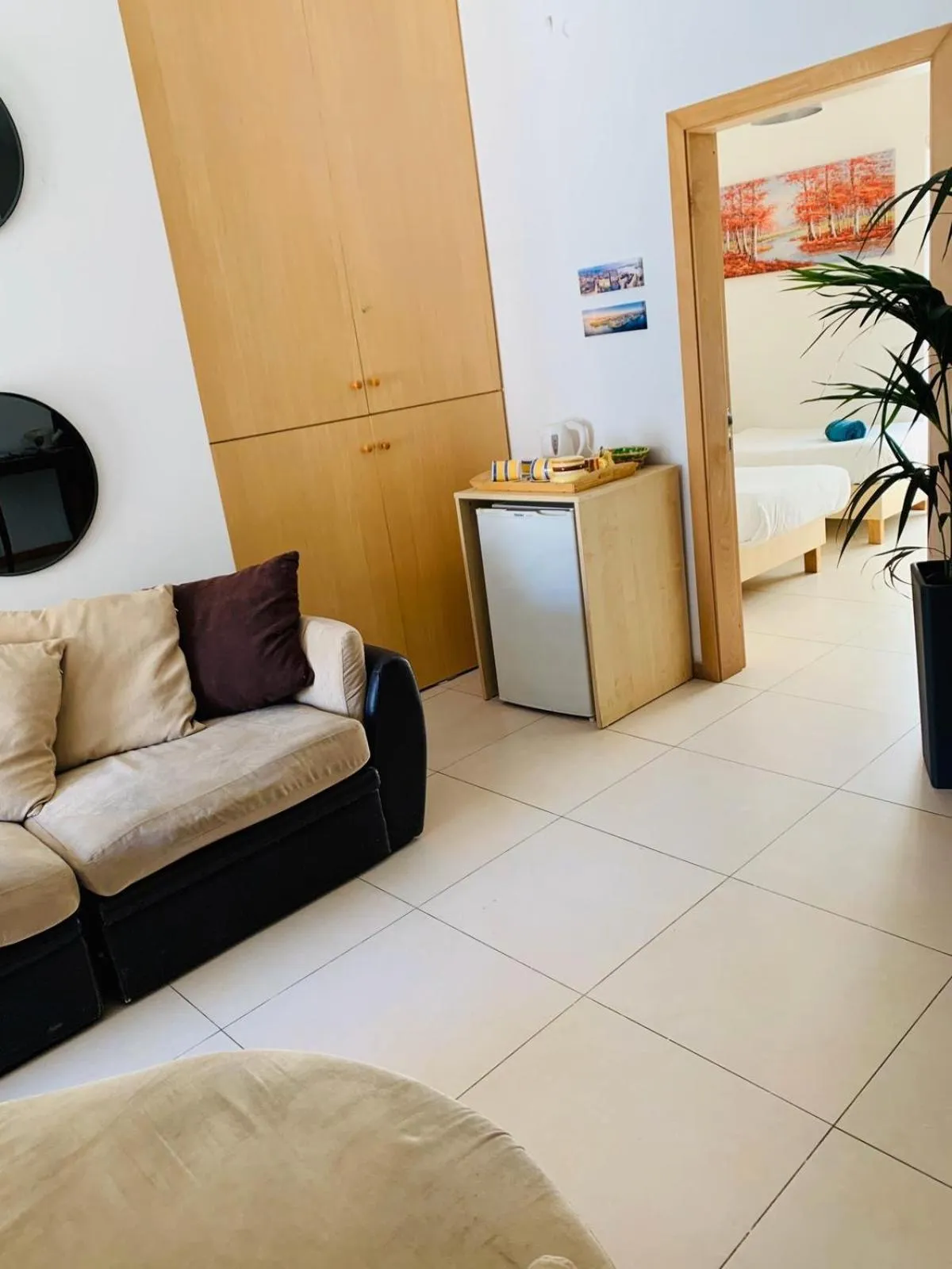 Seating area in Hostel Malti Budget