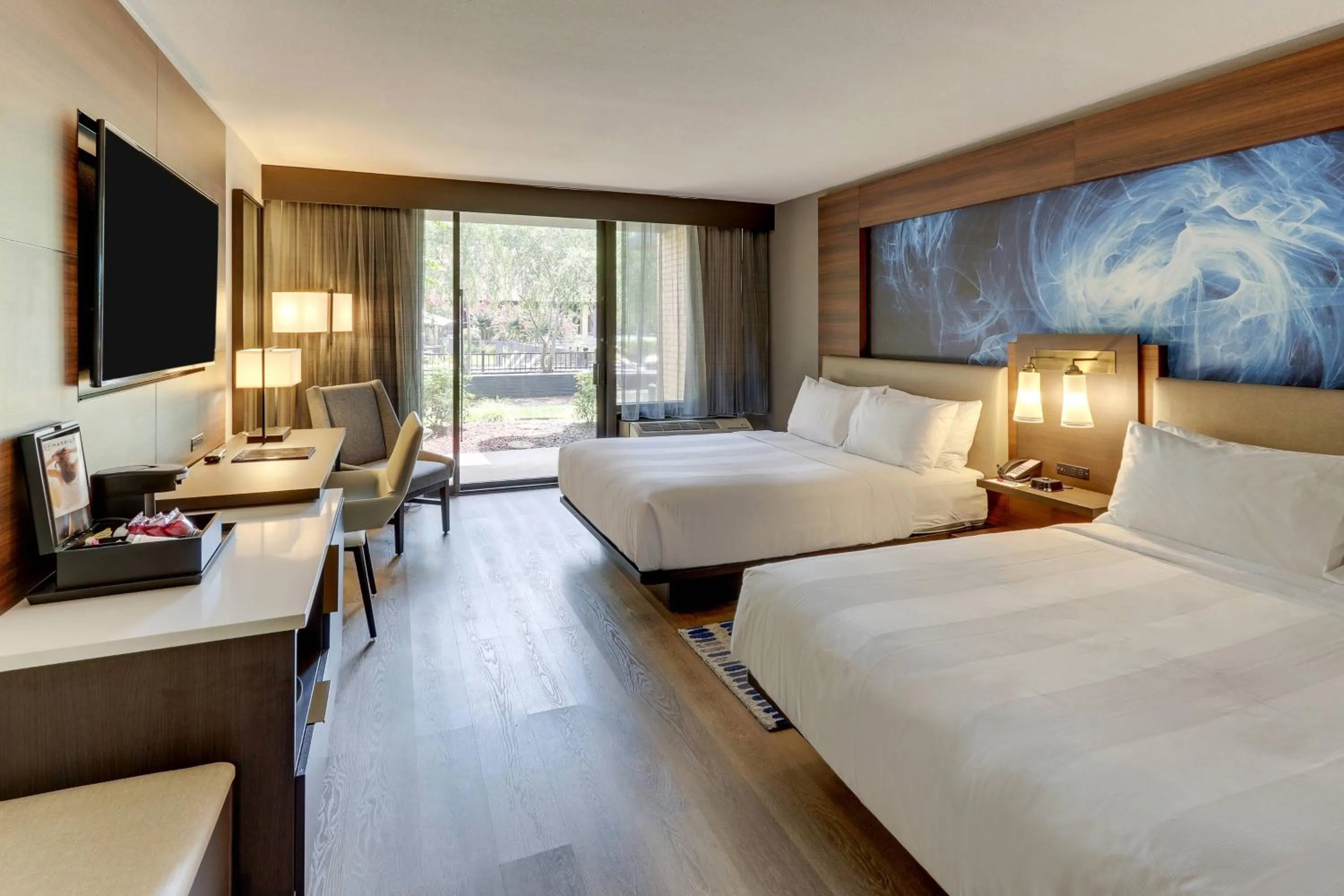 Photo of the whole room, Bed in Huntsville Marriott at the Space & Rocket Center