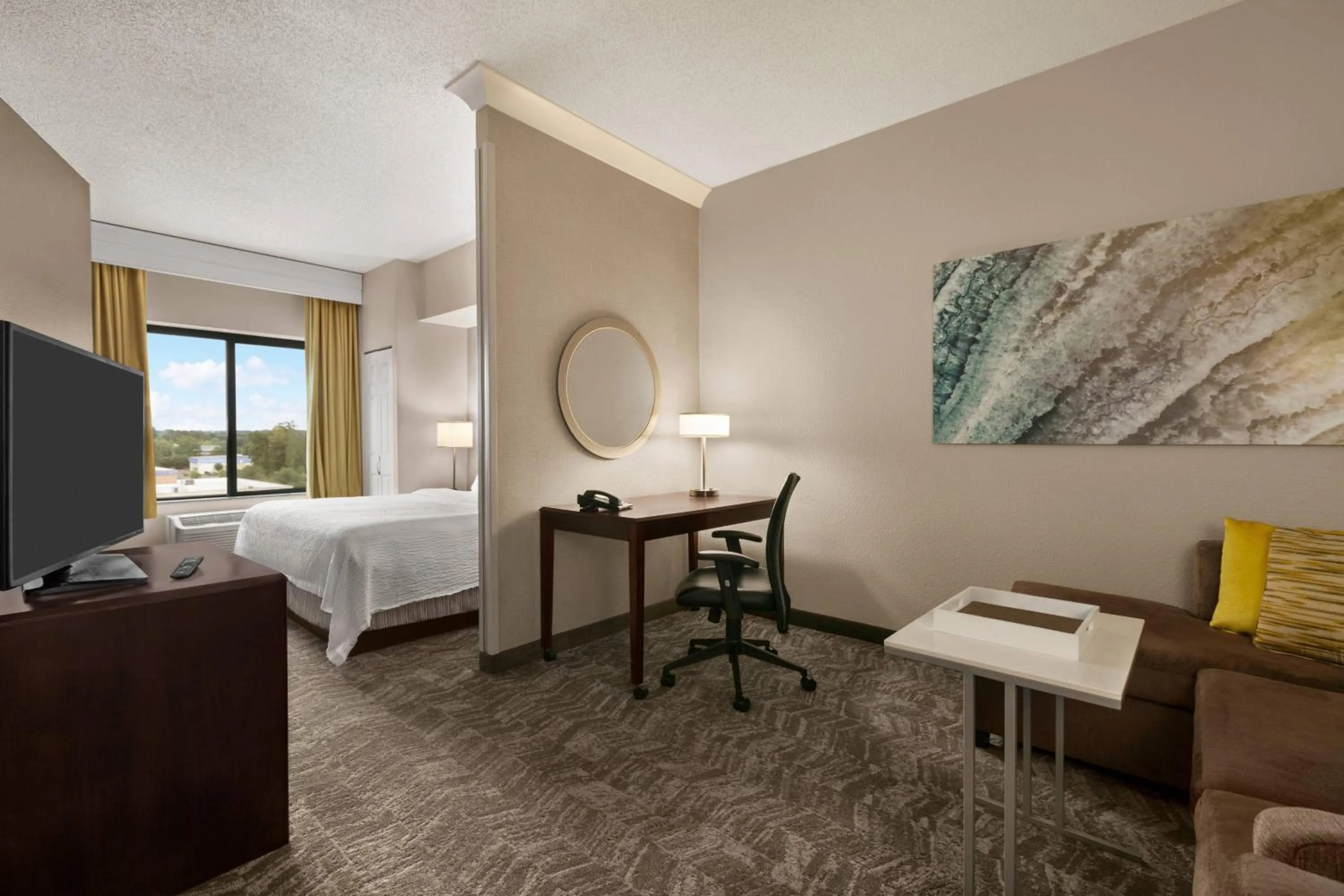 Photo of the whole room, Bed in SpringHill Suites Dulles Airport