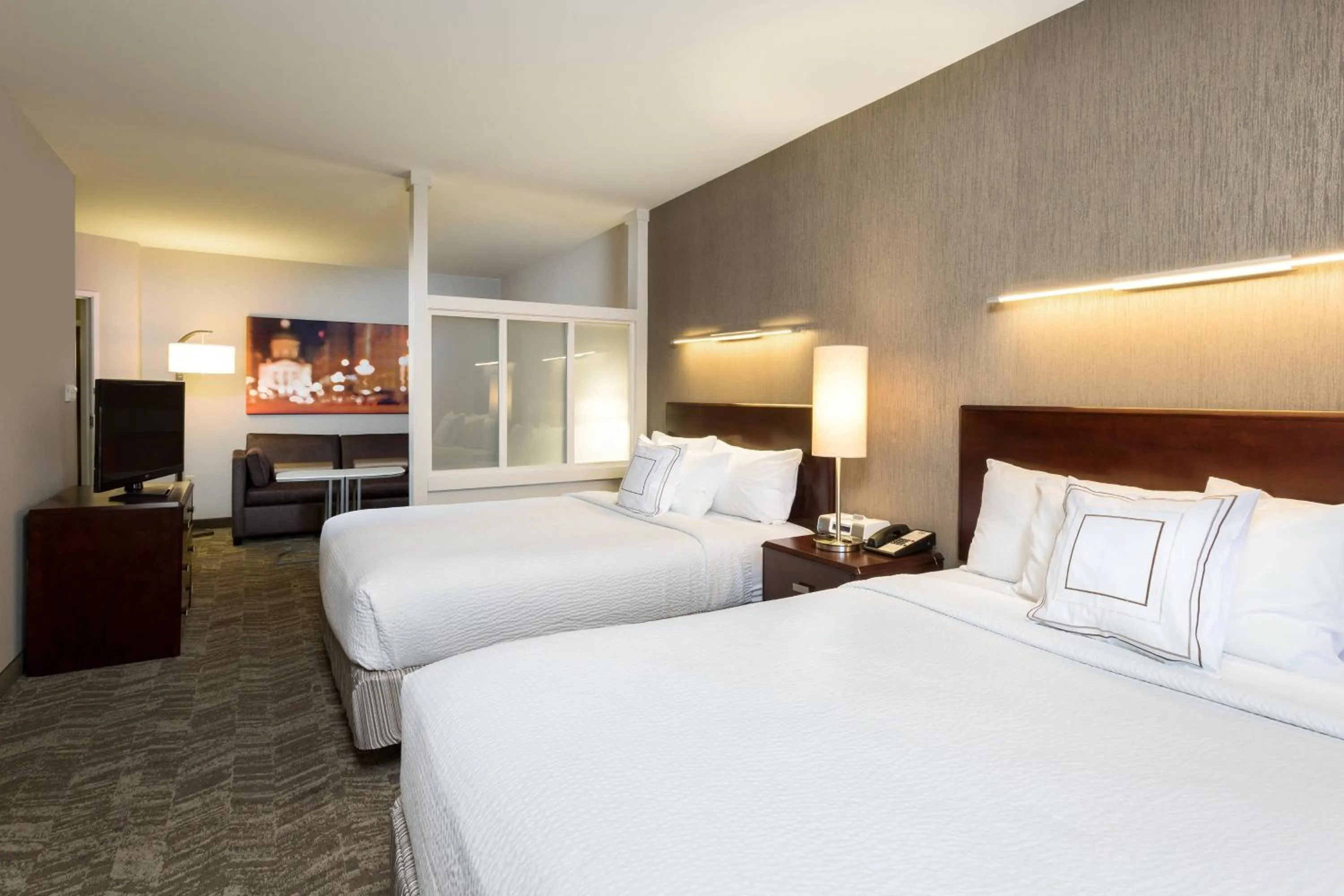 Bedroom, Bed in SpringHill Suites Indianapolis Fishers