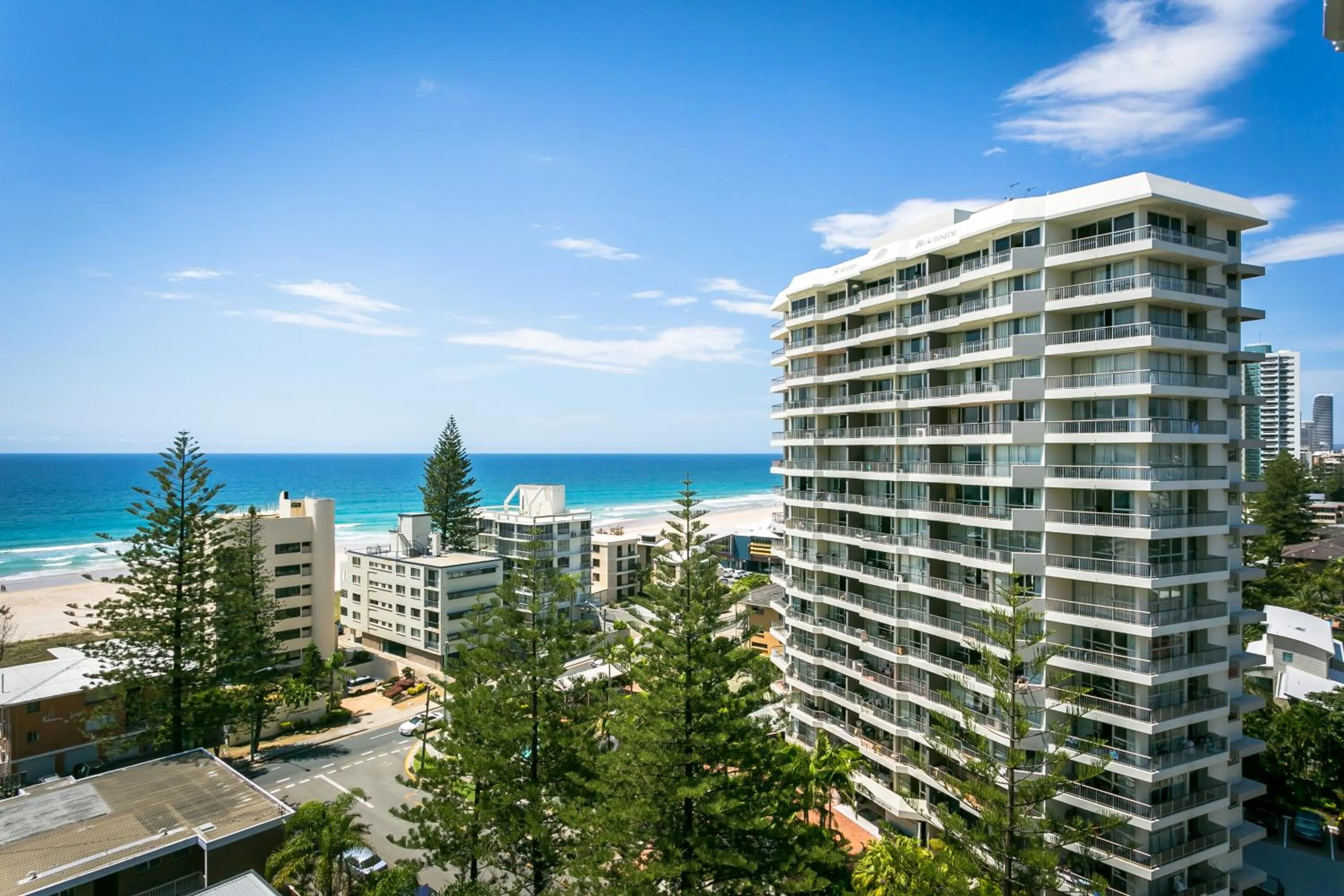Bird's eye view in Surfers Beachside Holiday Apartments