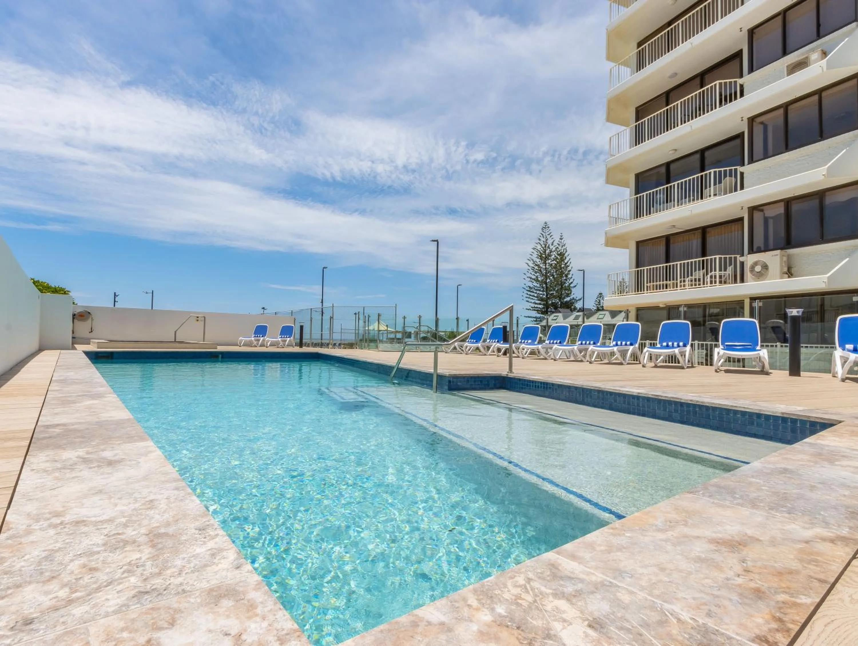 Pool view in Breakers North Absolute Beachfront Apartments - Official