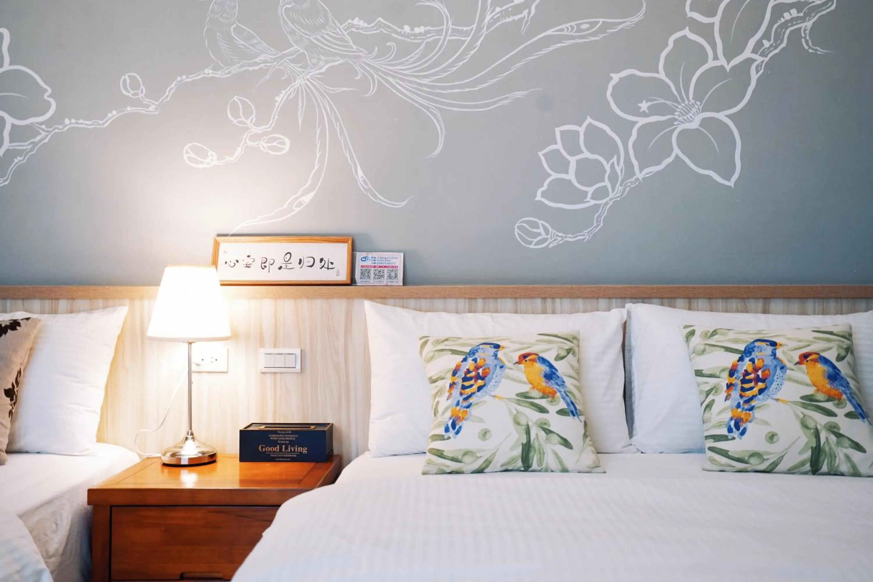 Bed in 夏之戀民宿 可包棟 近金城市區