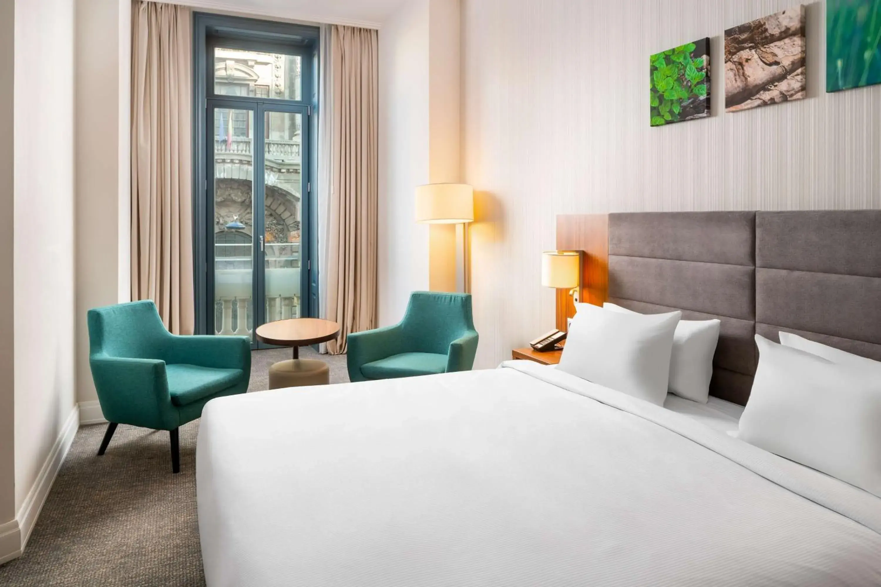 Bed in Hilton Garden Inn Bucharest Old Town Bed in Hilton Garden Inn Bucharest Old Town