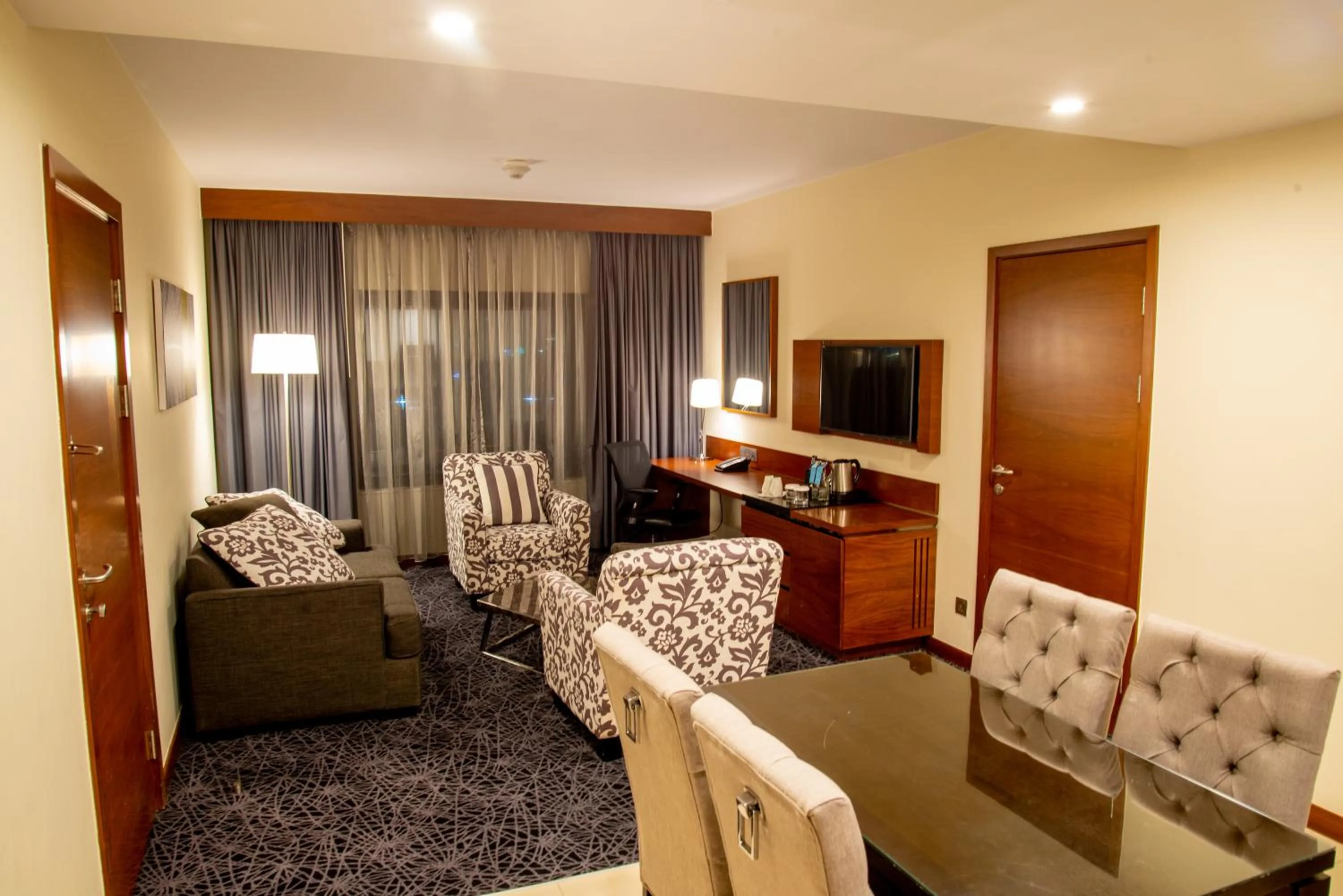 Seating area in Hilton Garden Inn Nairobi Airport