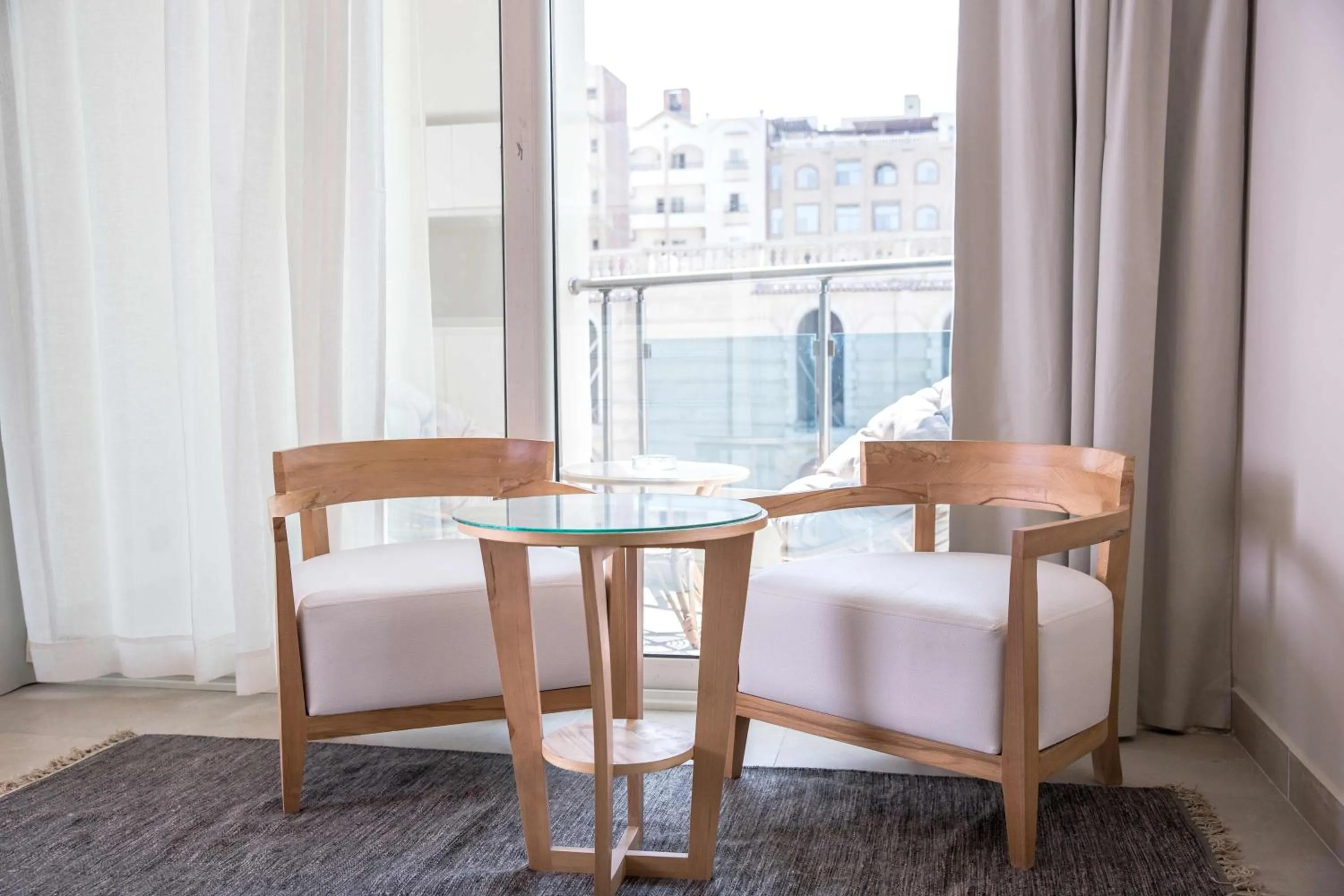 Seating area in Redcon Suites