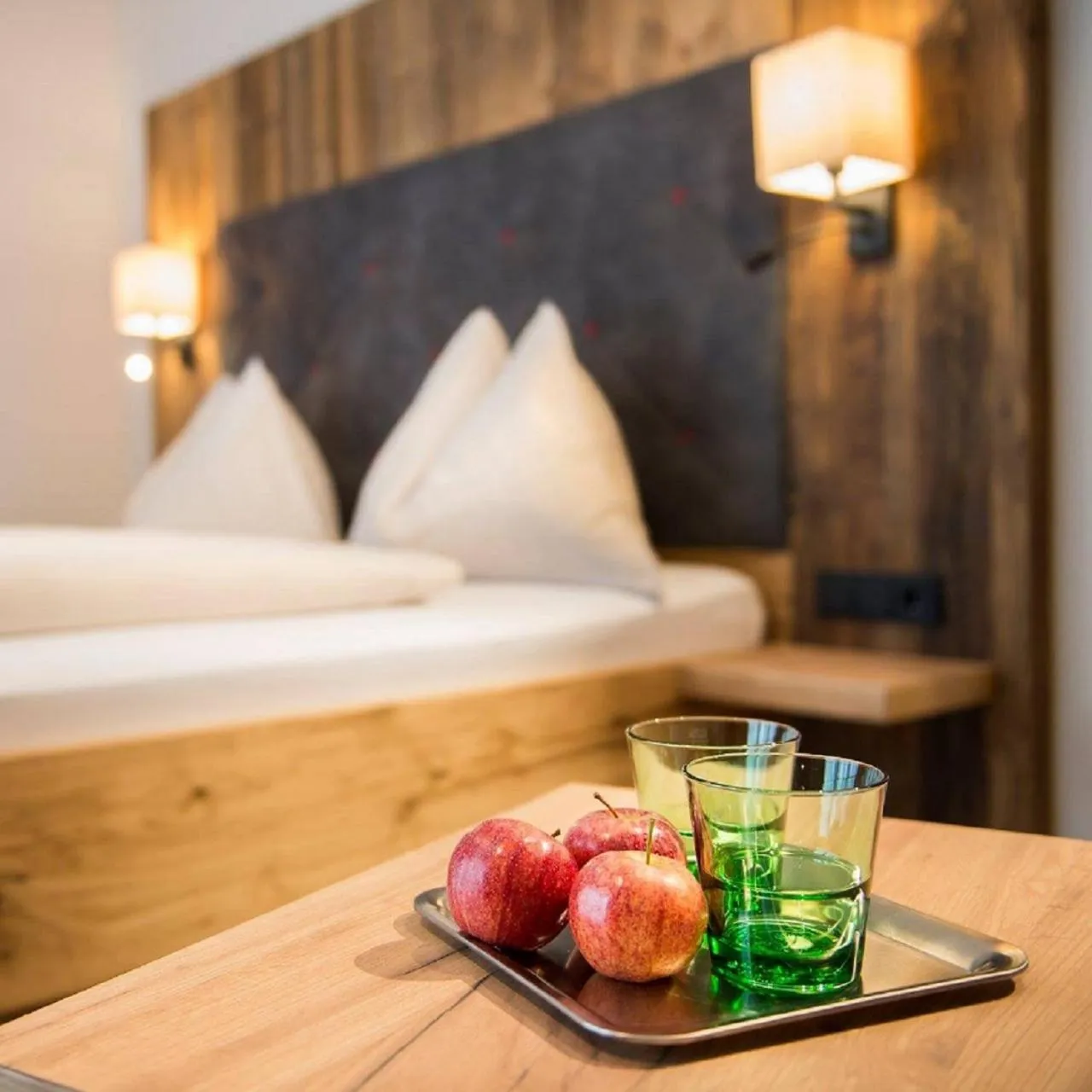 Decorative detail, Bed in Hotel Sendlhof