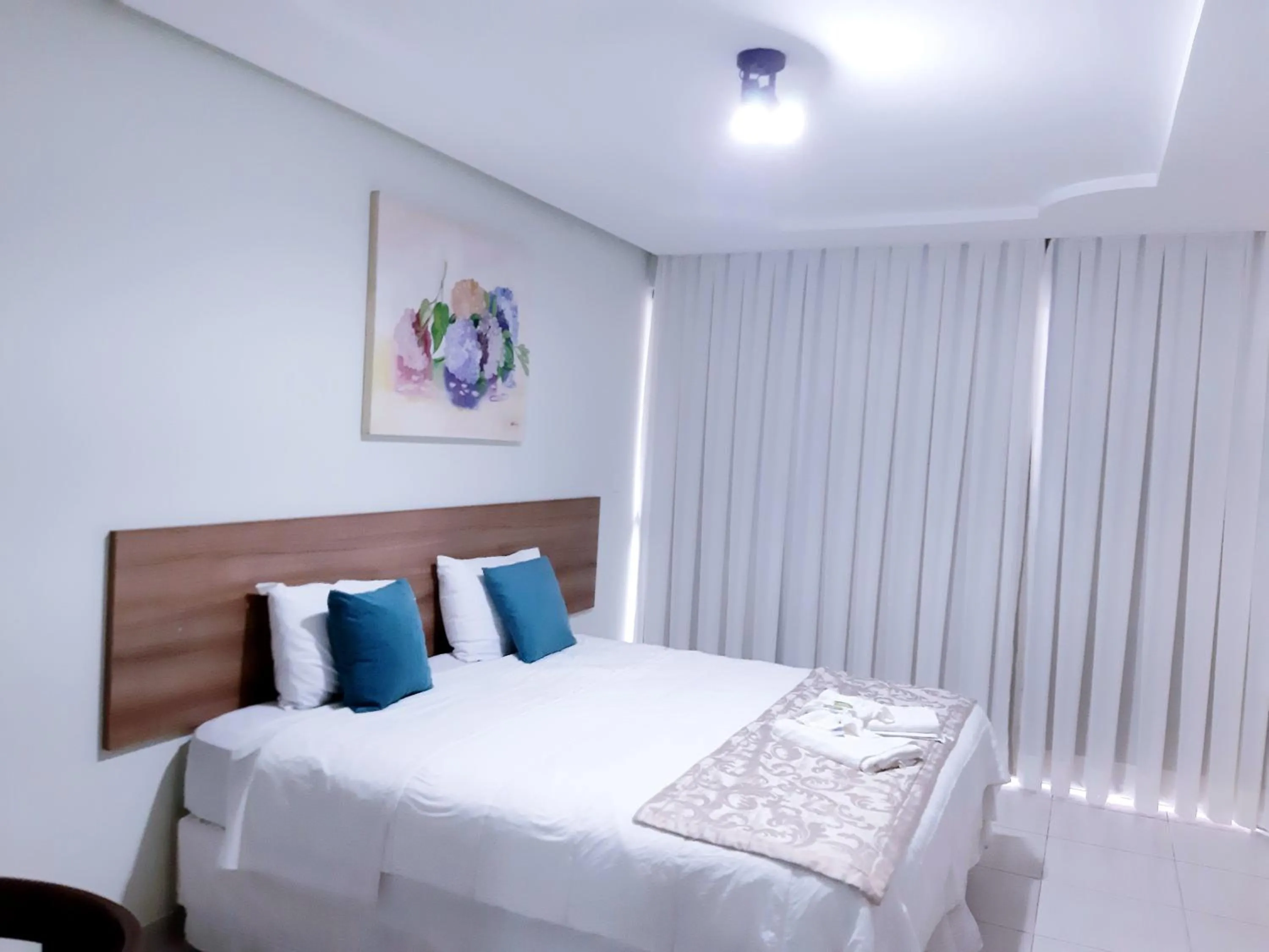 Bed in Hotel Cantinho Verde