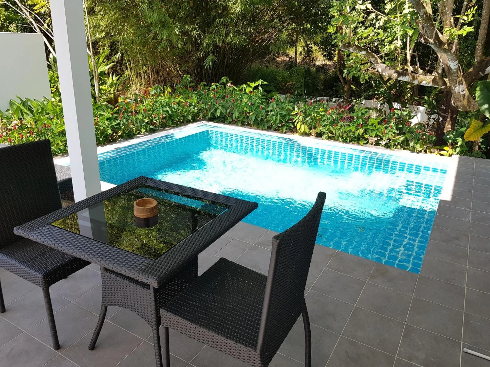 Patio in Exotic Boutique Hotel