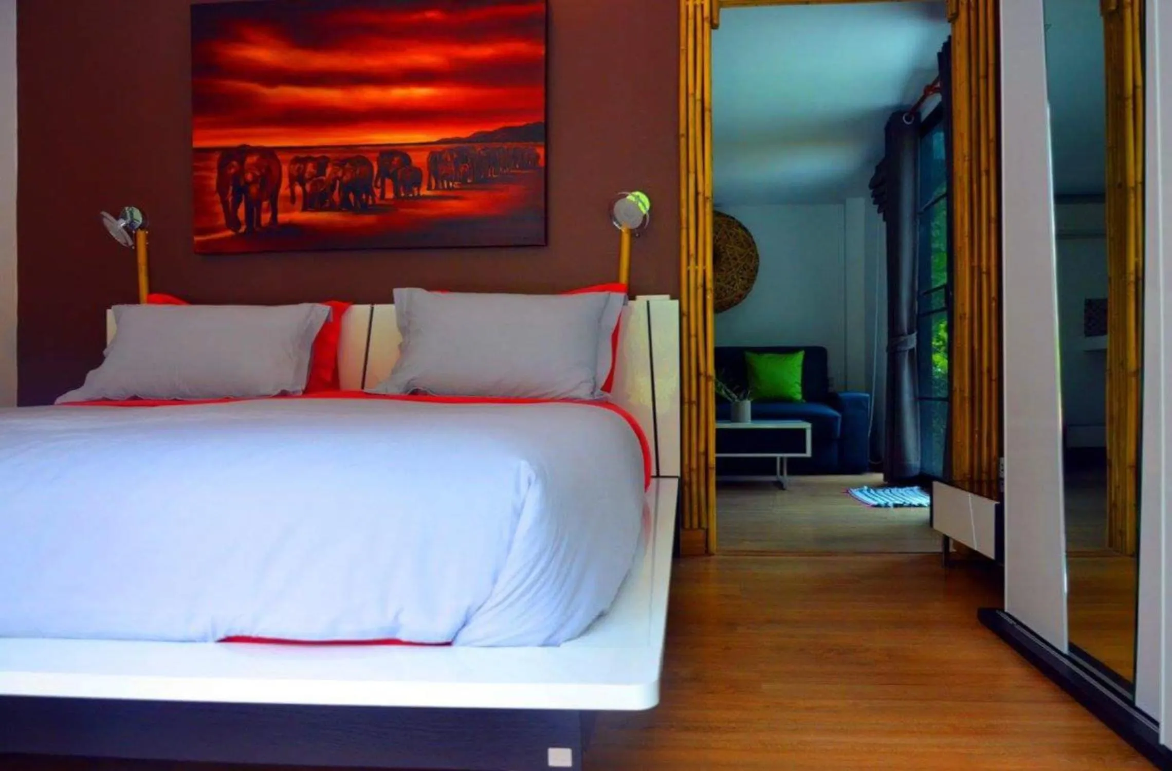 Bed in Exotic Boutique Hotel