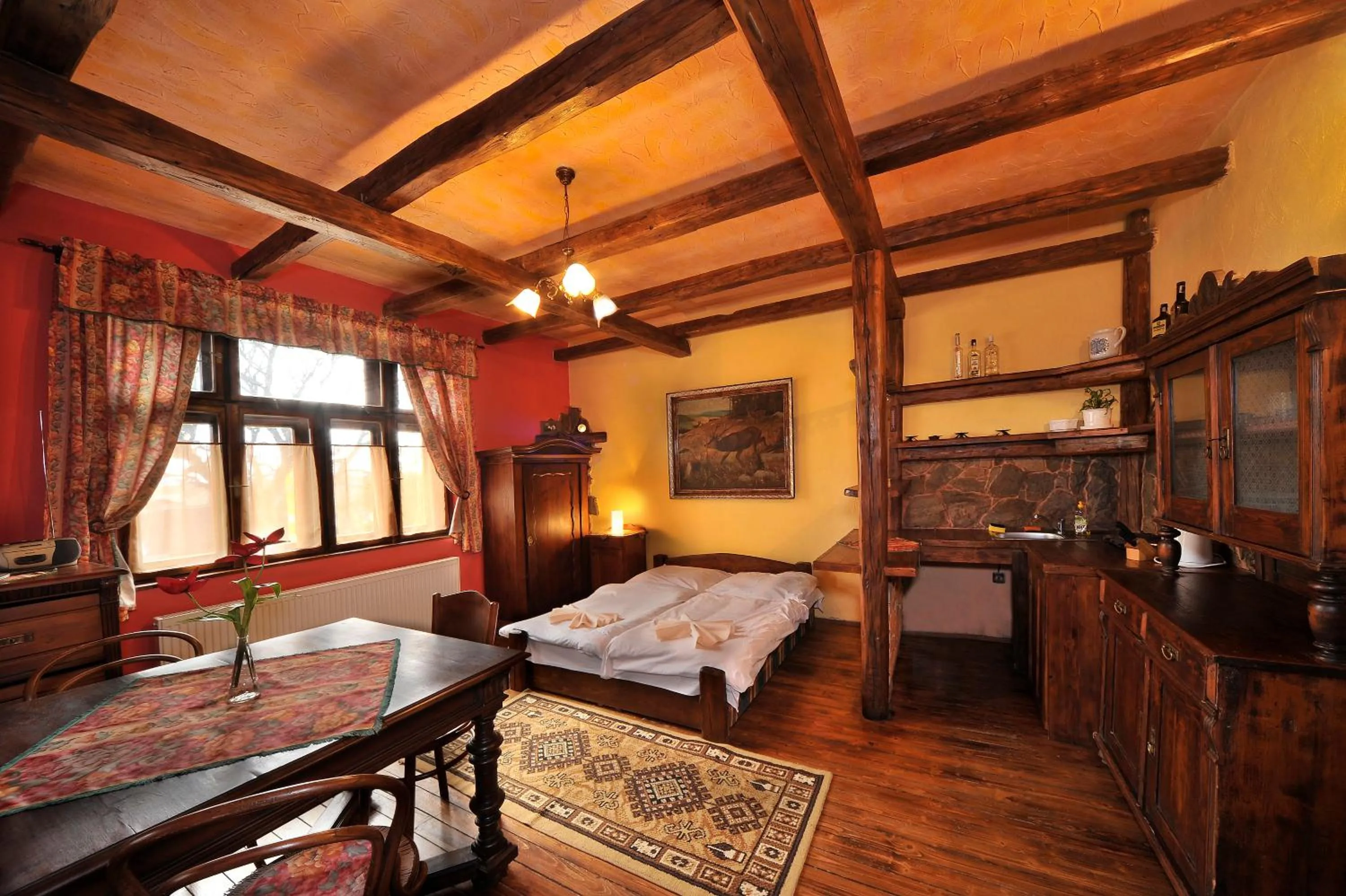 Kitchen or kitchenette in Apartmány Village