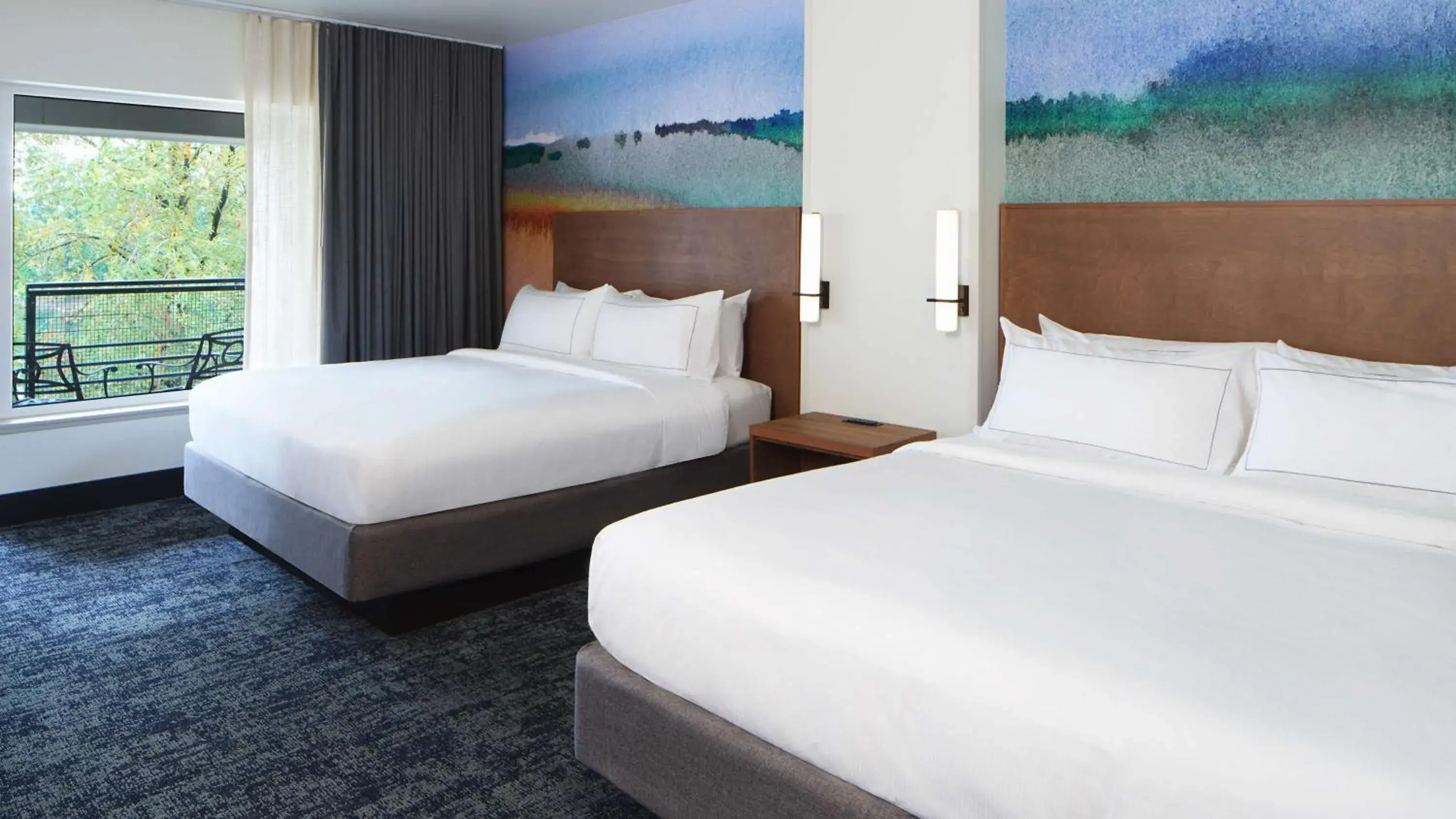 Bed in River's Edge Hotel Portland, Tapestry Collection by Hilton Bed in River's Edge Hotel Portland, Tapestry Collection by Hilton