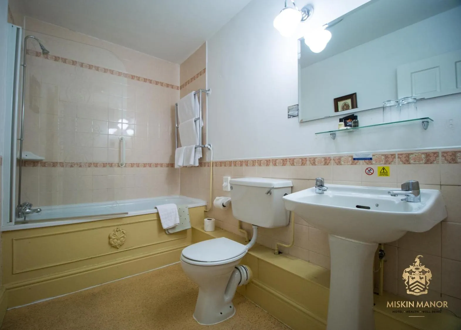 Toilet in Miskin Manor Hotel