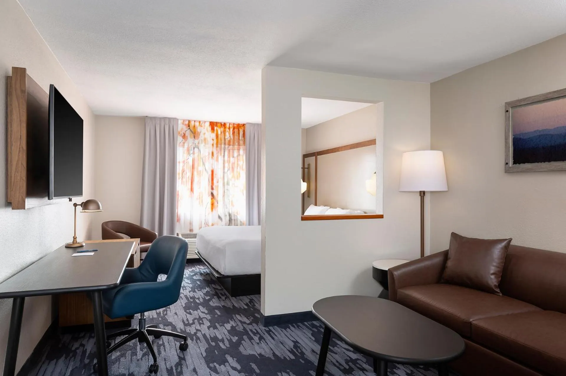 View (from property/room), Bed in Fairfield Inn & Suites Minneapolis Burnsville