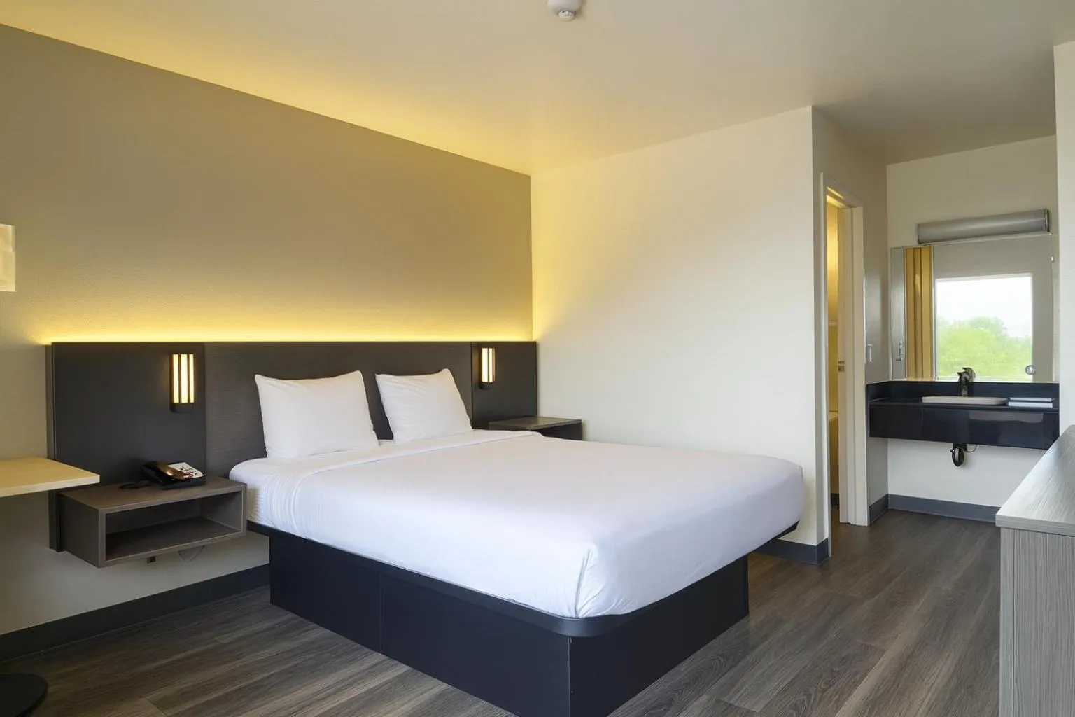 Bed in Motel 6-Roseville, MN - Minneapolis North