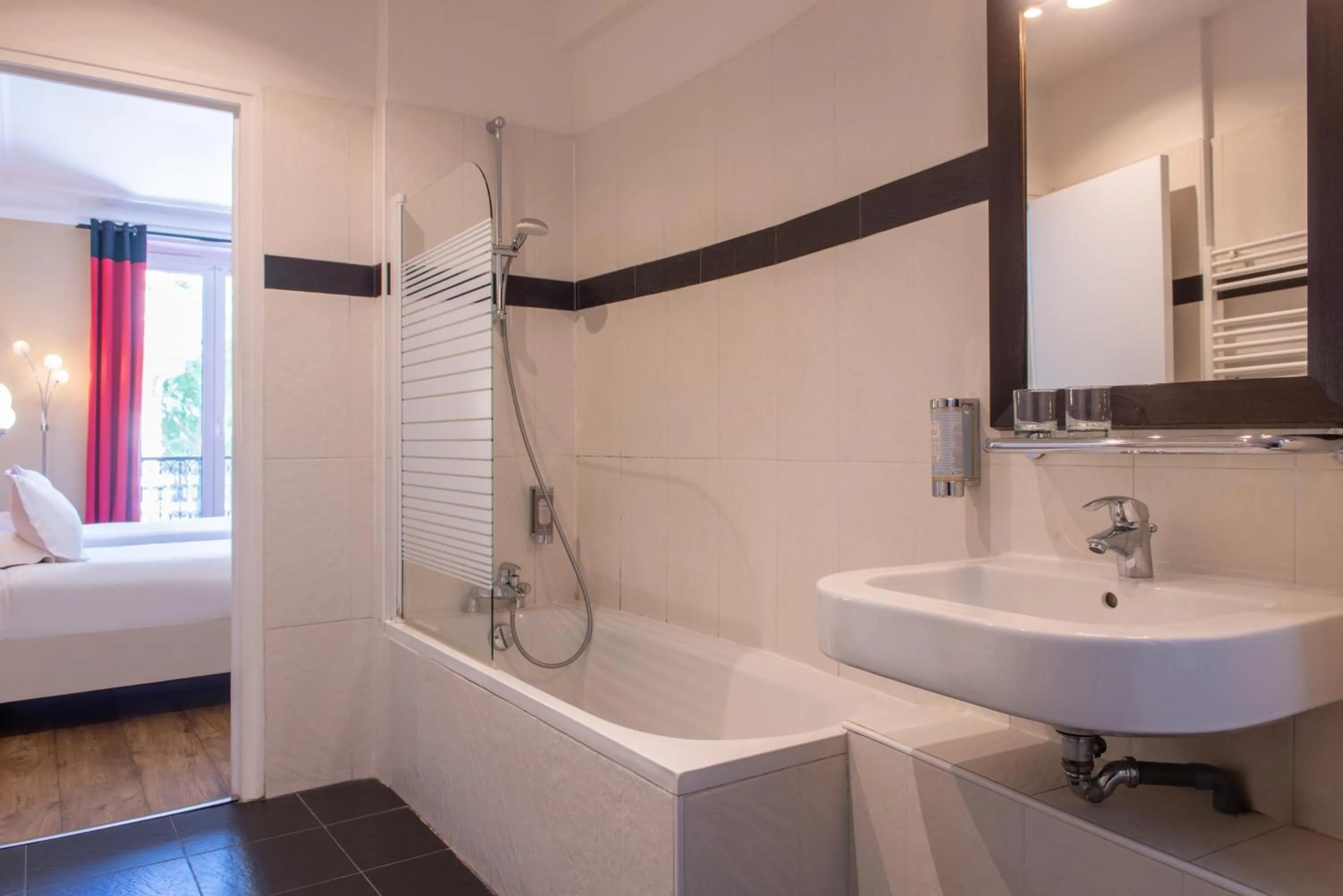 Bathroom, Bed in Hôtel Coypel by Magna Arbor