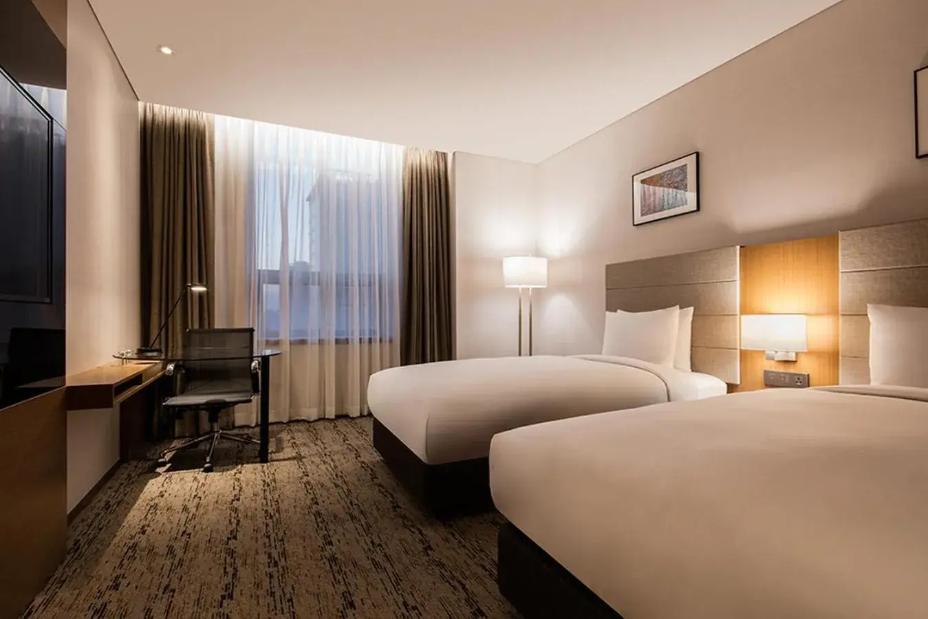 Bed in Ramada by Wyndham Seoul Sindorim Bed in Ramada by Wyndham Seoul Sindorim