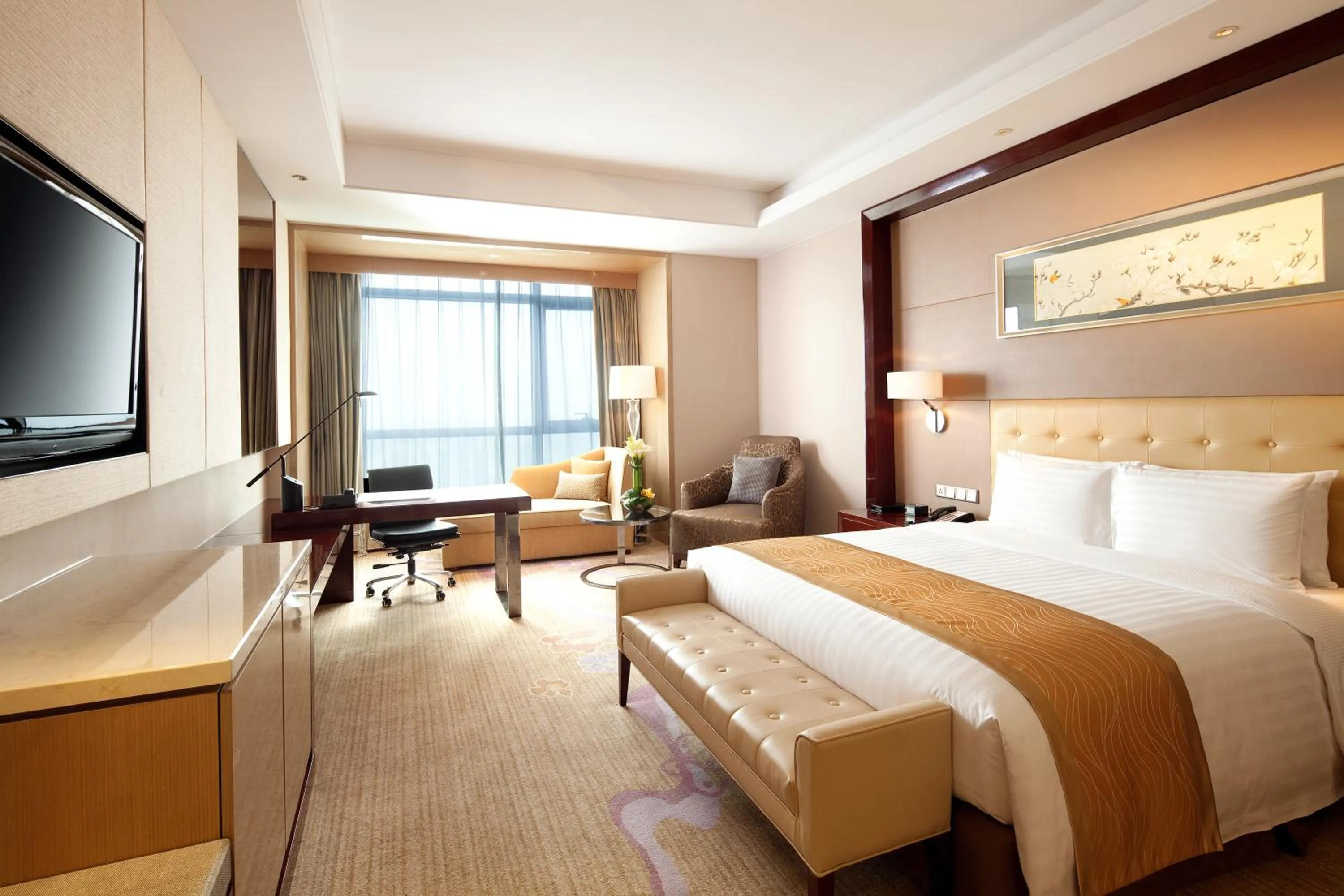 Bedroom, Bed in Wanda Realm Taizhou