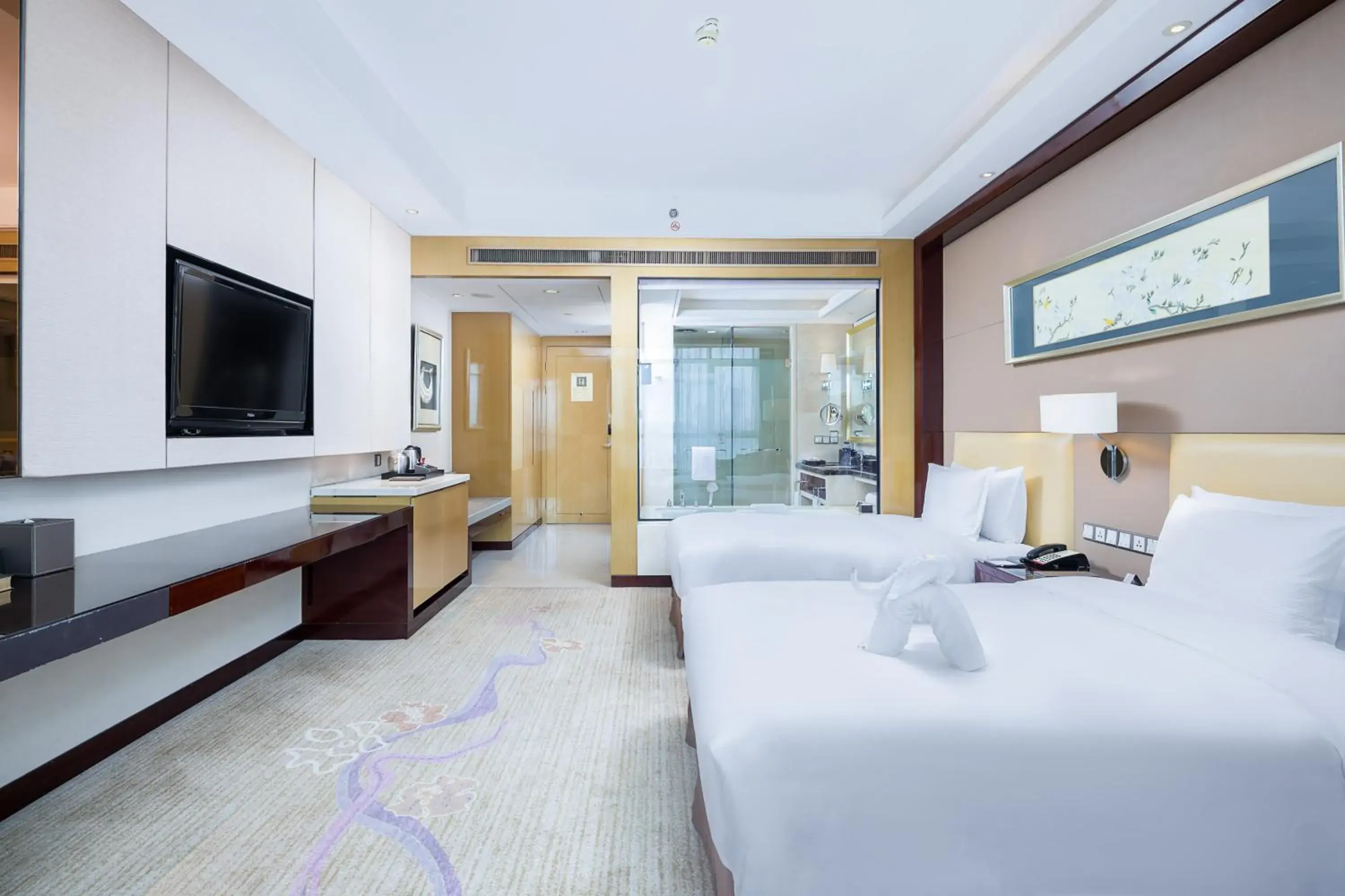 Deluxe Twin Room in Wanda Realm Taizhou Deluxe Twin Room in Wanda Realm Taizhou