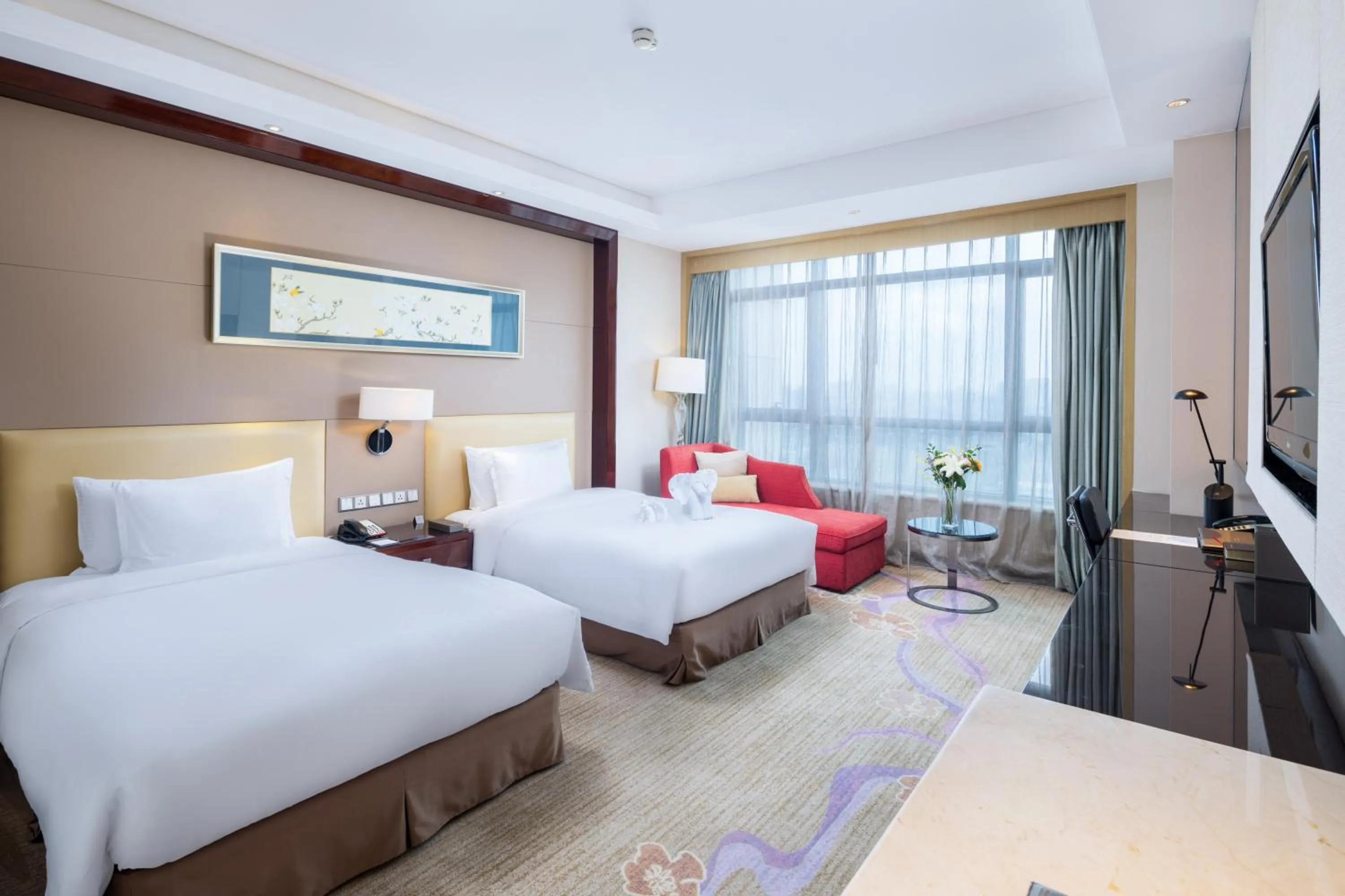 Bedroom, Bed in Wanda Realm Taizhou