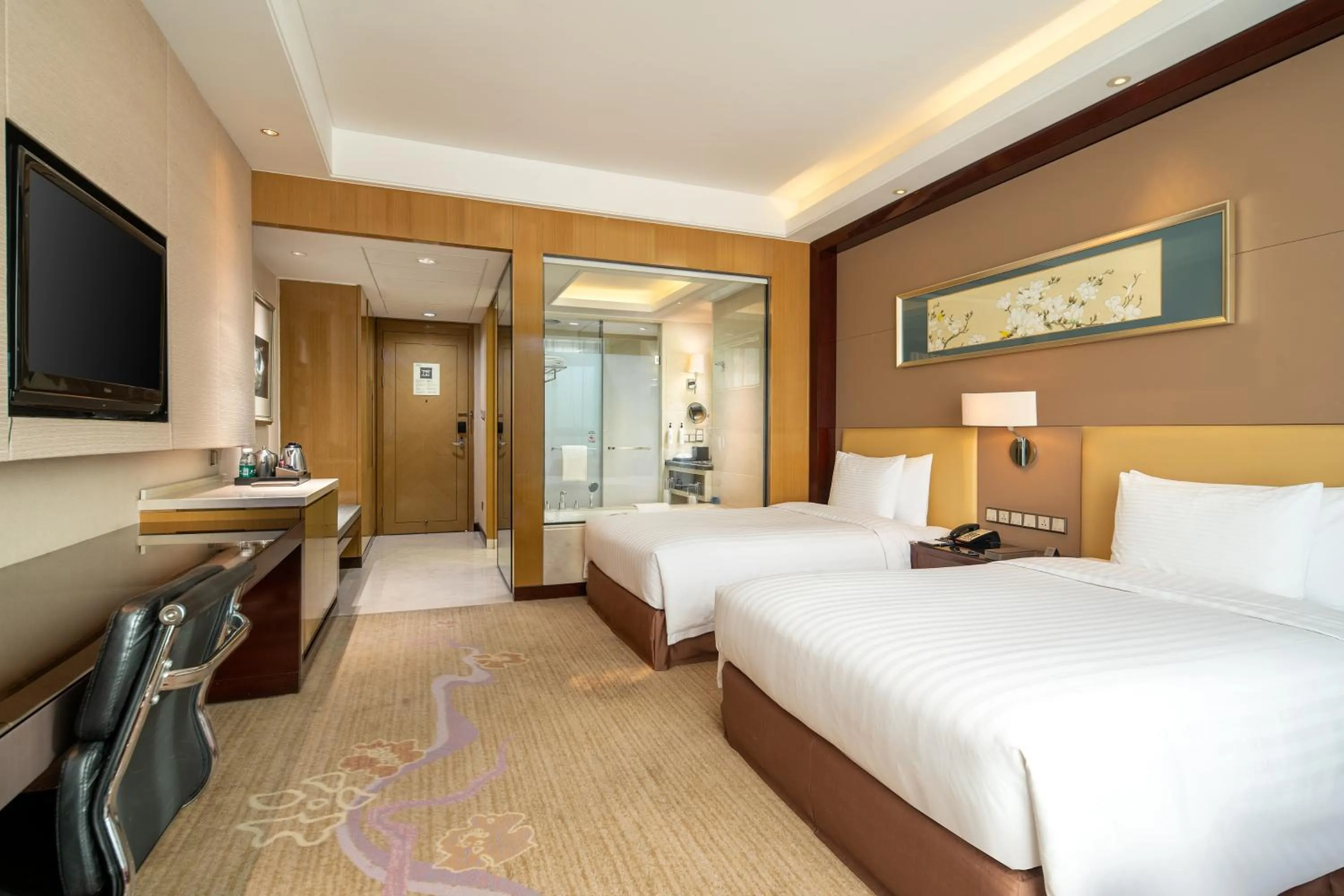 Bedroom, Bed in Wanda Realm Taizhou
