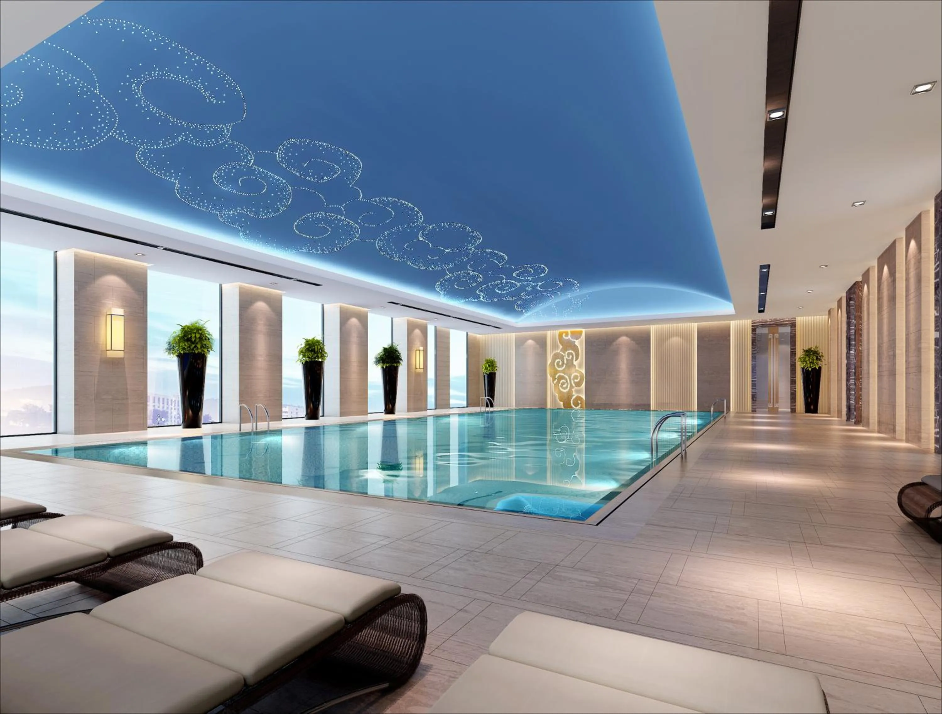 Swimming pool in Wanda Realm Taizhou