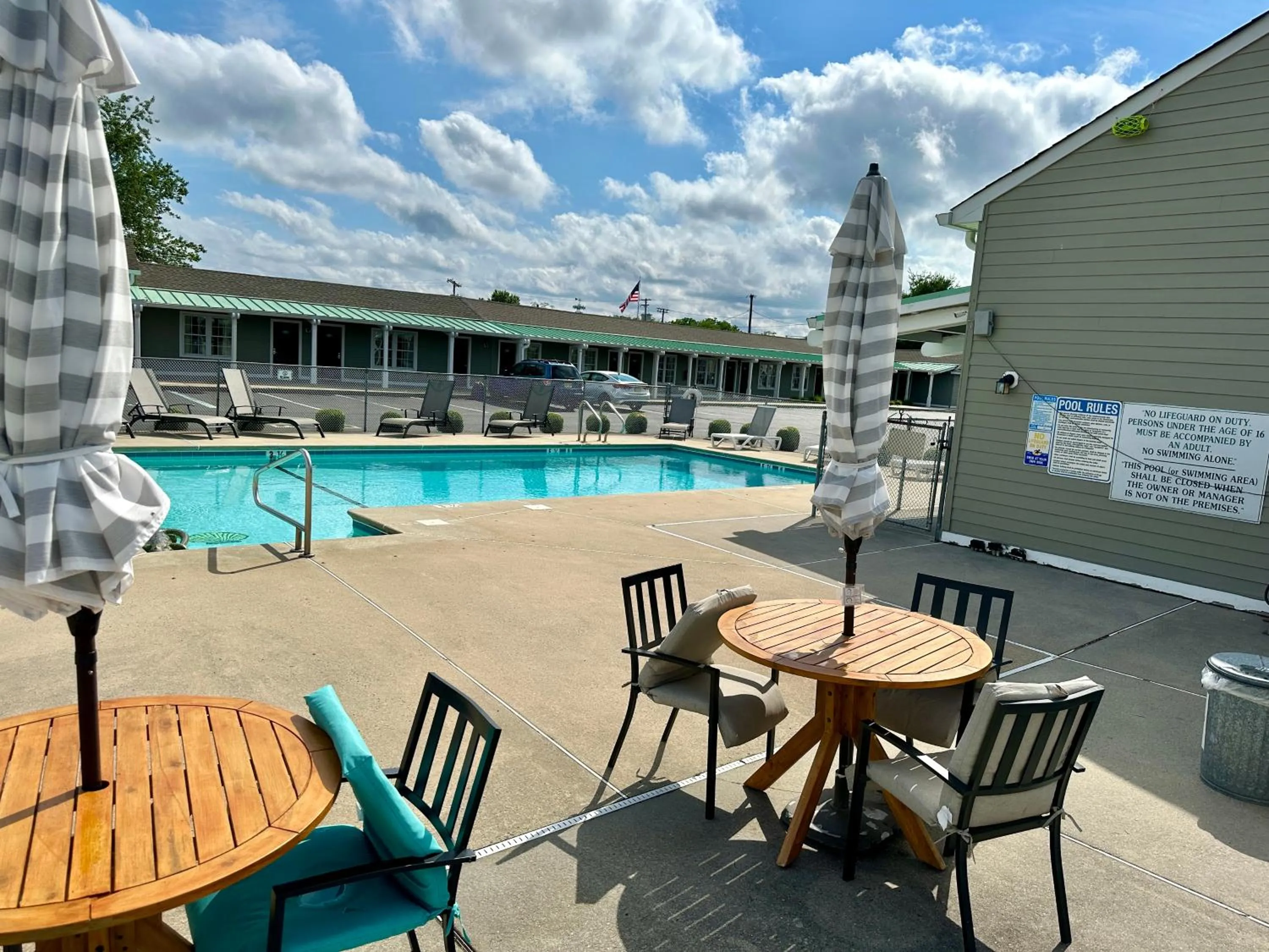 Pool view in Sea Girt Lodge