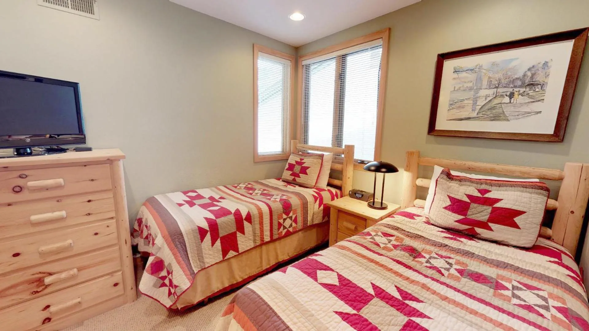 Bedroom, Bed in Tamarack Townhomes - CoralTree Residence Collection