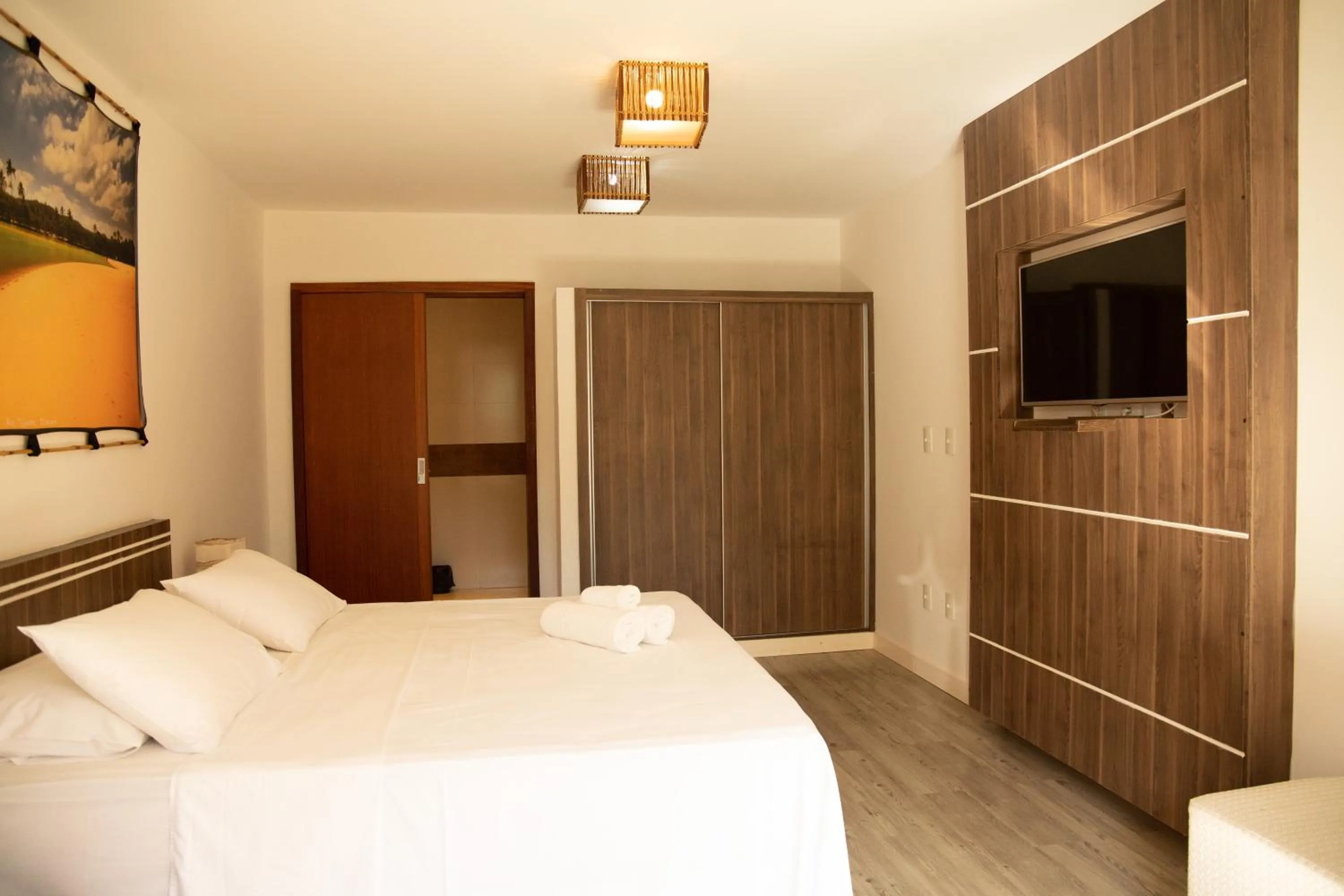 Bed in Pousada Vila do Dengo