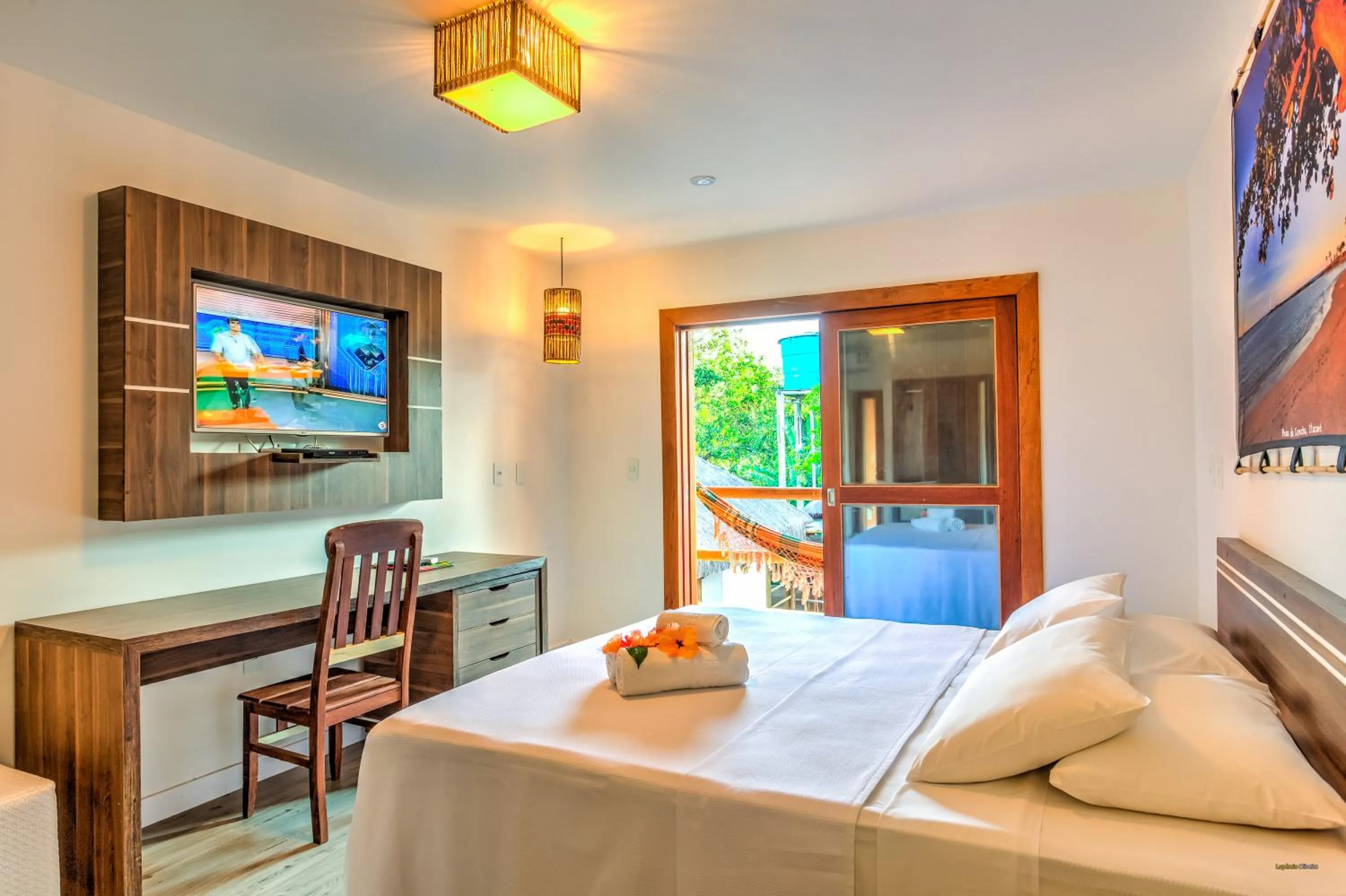 Bed in Pousada Vila do Dengo