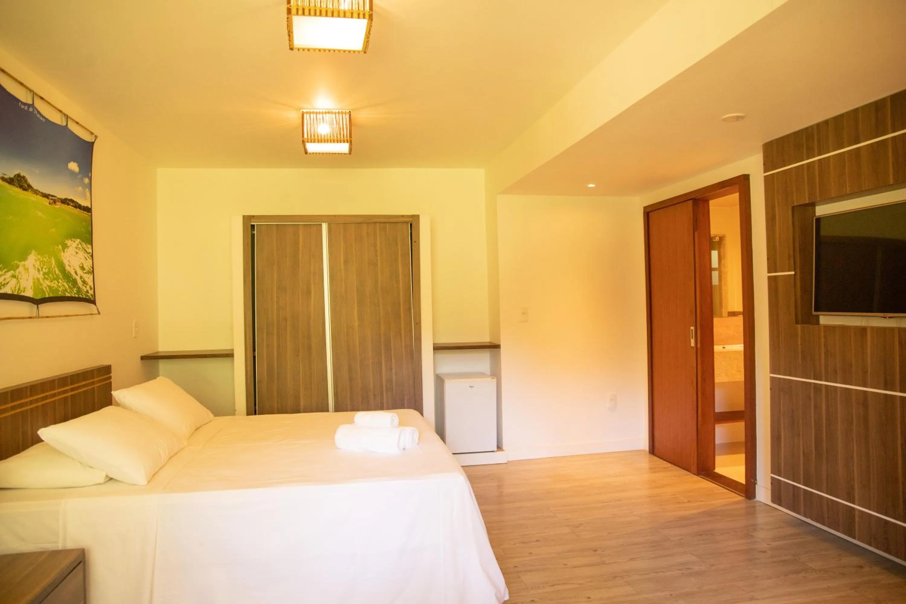 Bed in Pousada Vila do Dengo