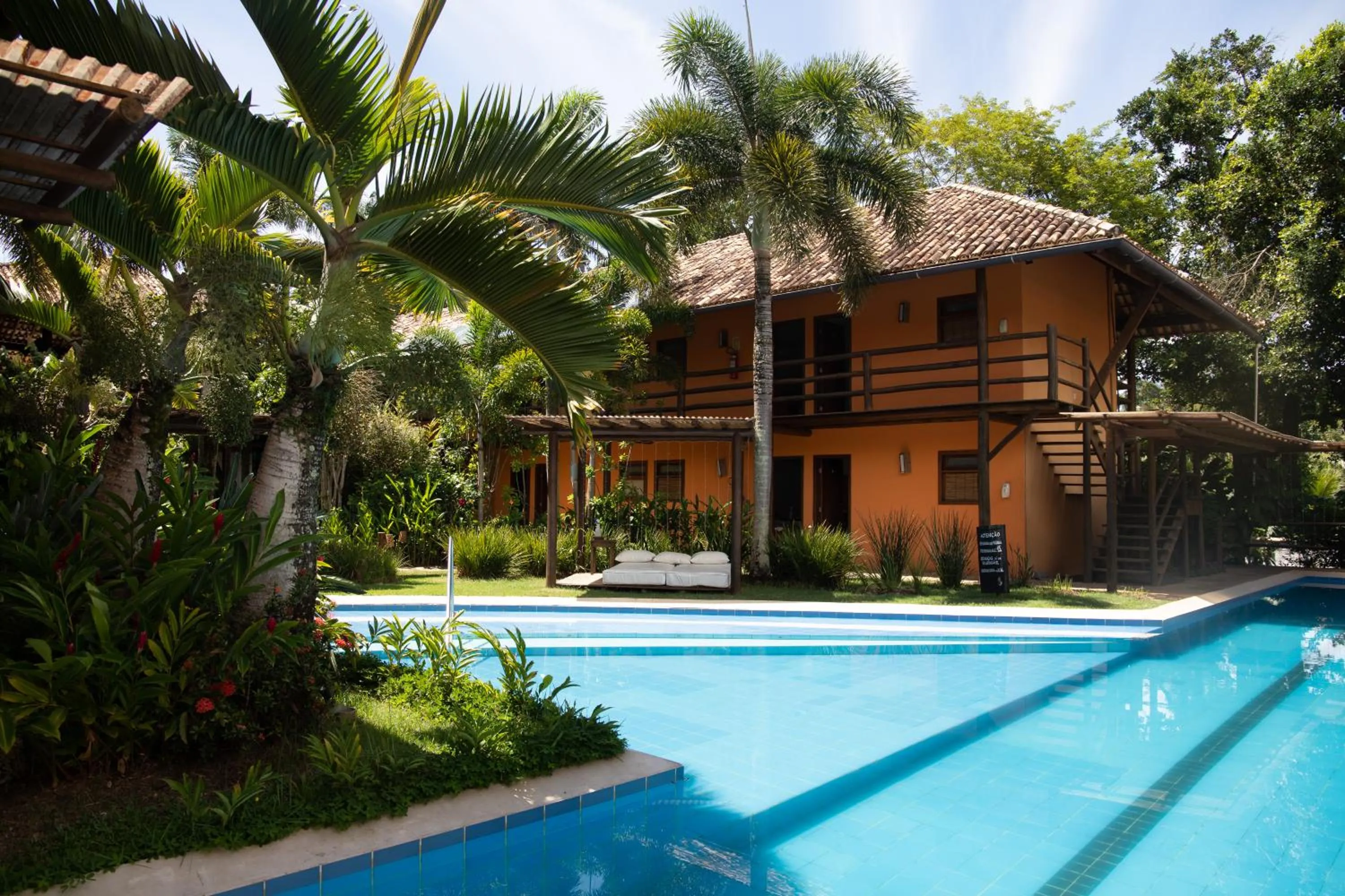 Pool view in Pousada Vila do Dengo