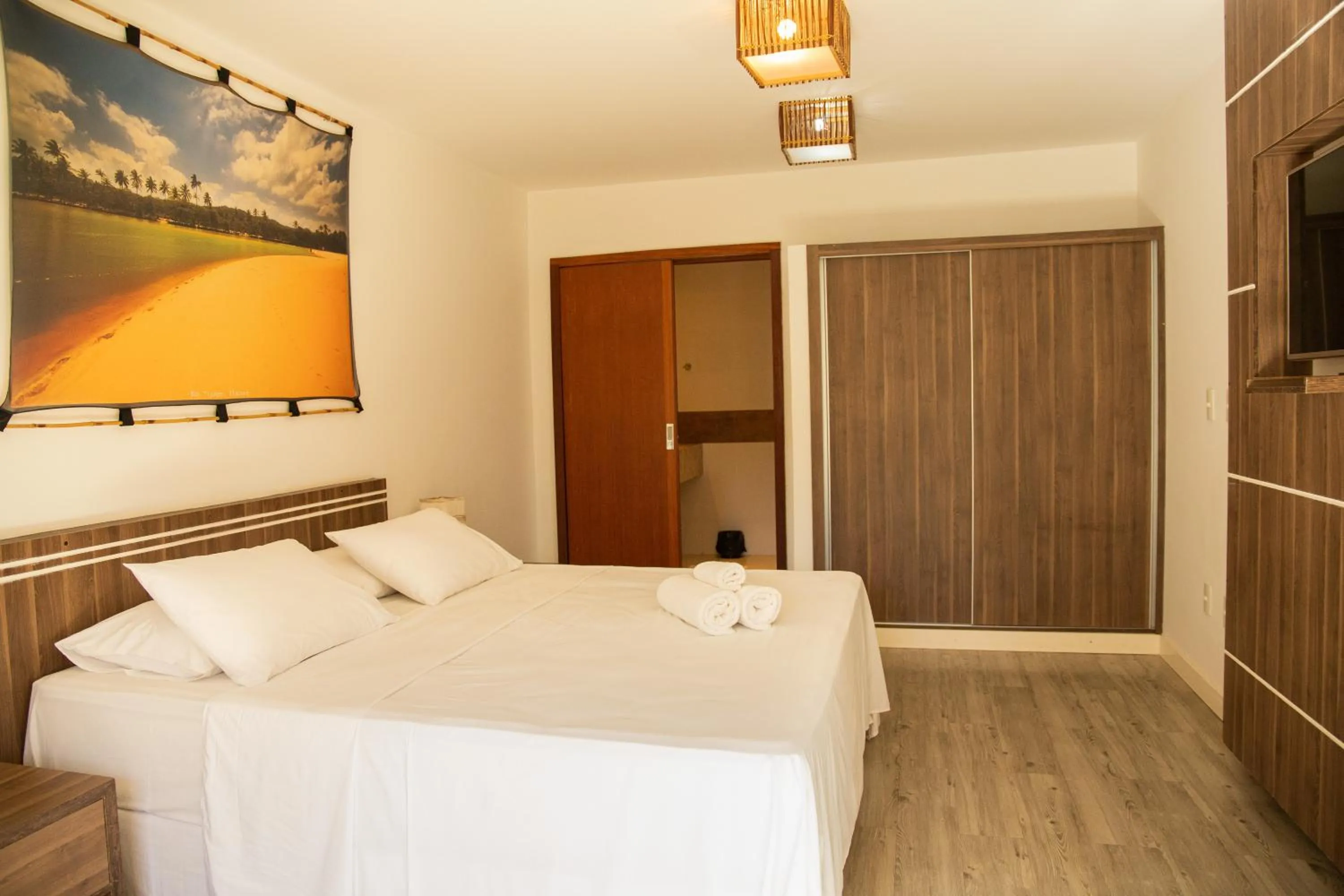 Bed in Pousada Vila do Dengo